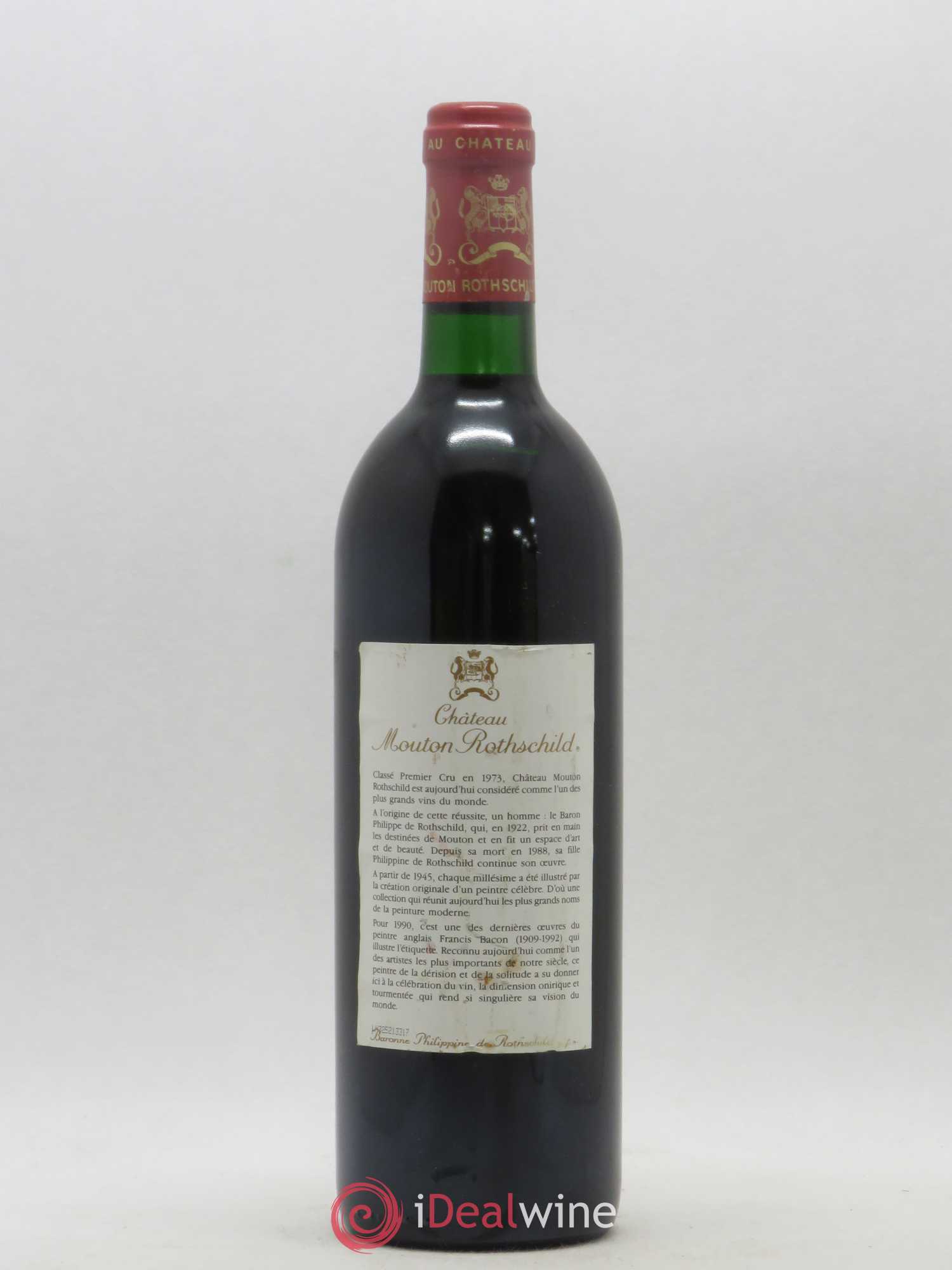 Château Mouton Rothschild 1er Grand Cru Classé 1990 - Lot de 1 bouteille - 1