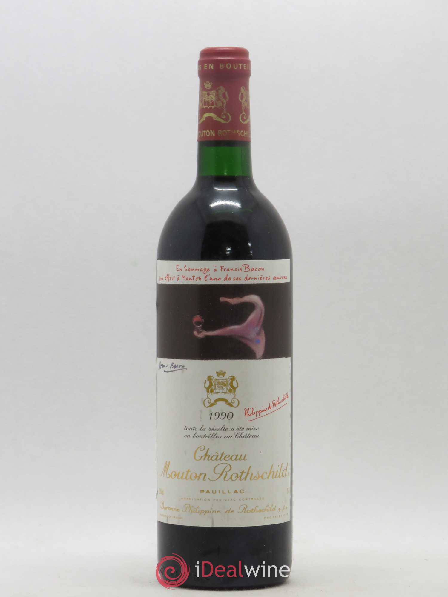 Château Mouton Rothschild 1er Grand Cru Classé 1990 - Lot de 1 bouteille - 0