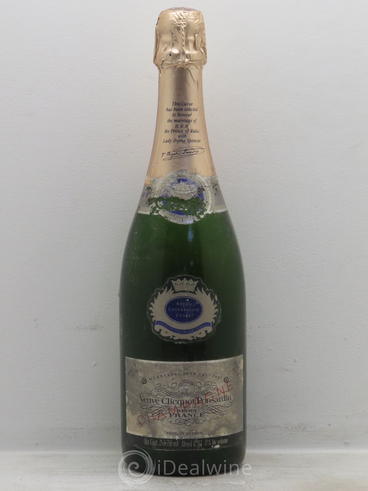 Champagne Veuve Clicquot Ponsardin Mariage Lady di 1975 - Posten von 1 Flasche - 0