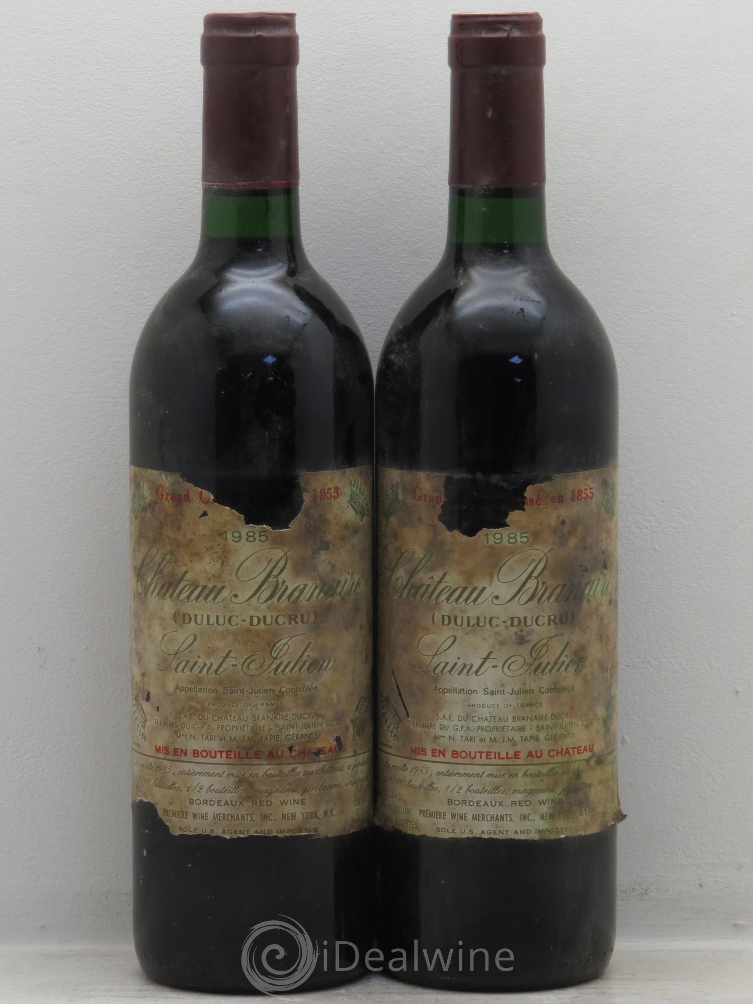 Château Branaire Ducru 4ème Grand Cru Classé 1985 - Lot de 2 bouteilles - 0