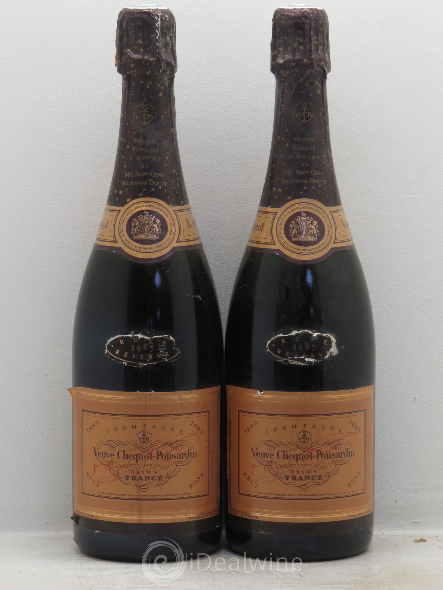 Champagne - Veuve Clicquot Ponsardin rosé réserve 1985 - Posten von 2 Flaschen - 0