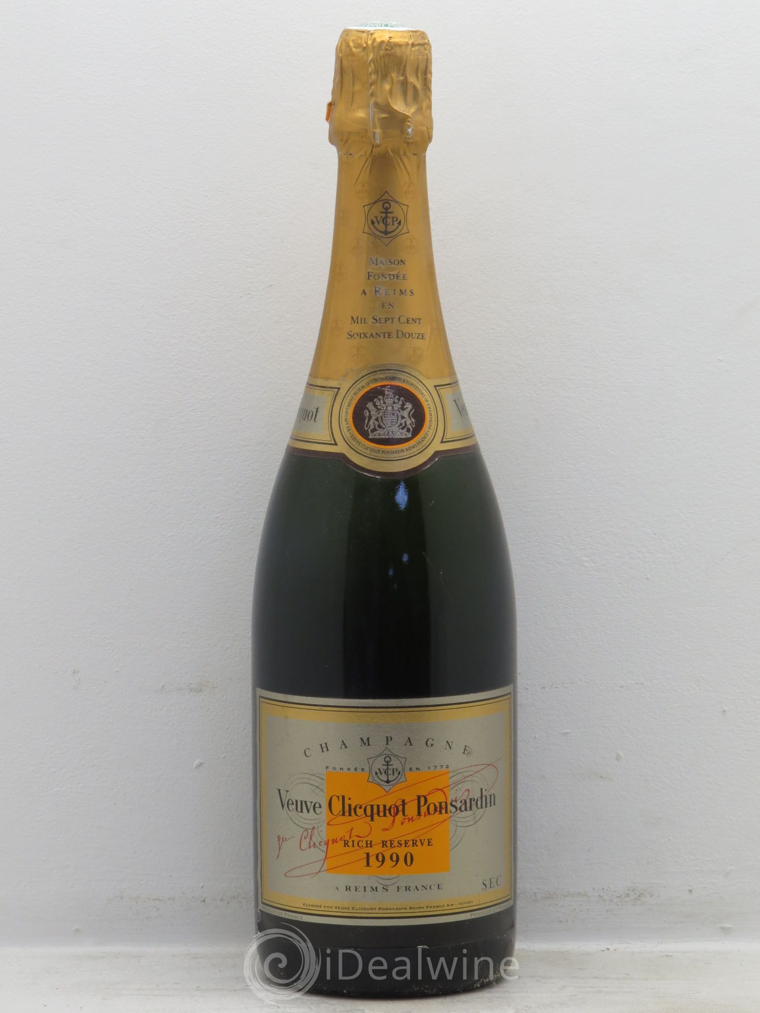 Champagne Veuve Clicquot Ponsardin Rich réserve 1990 - Posten von 1 Flasche - 0