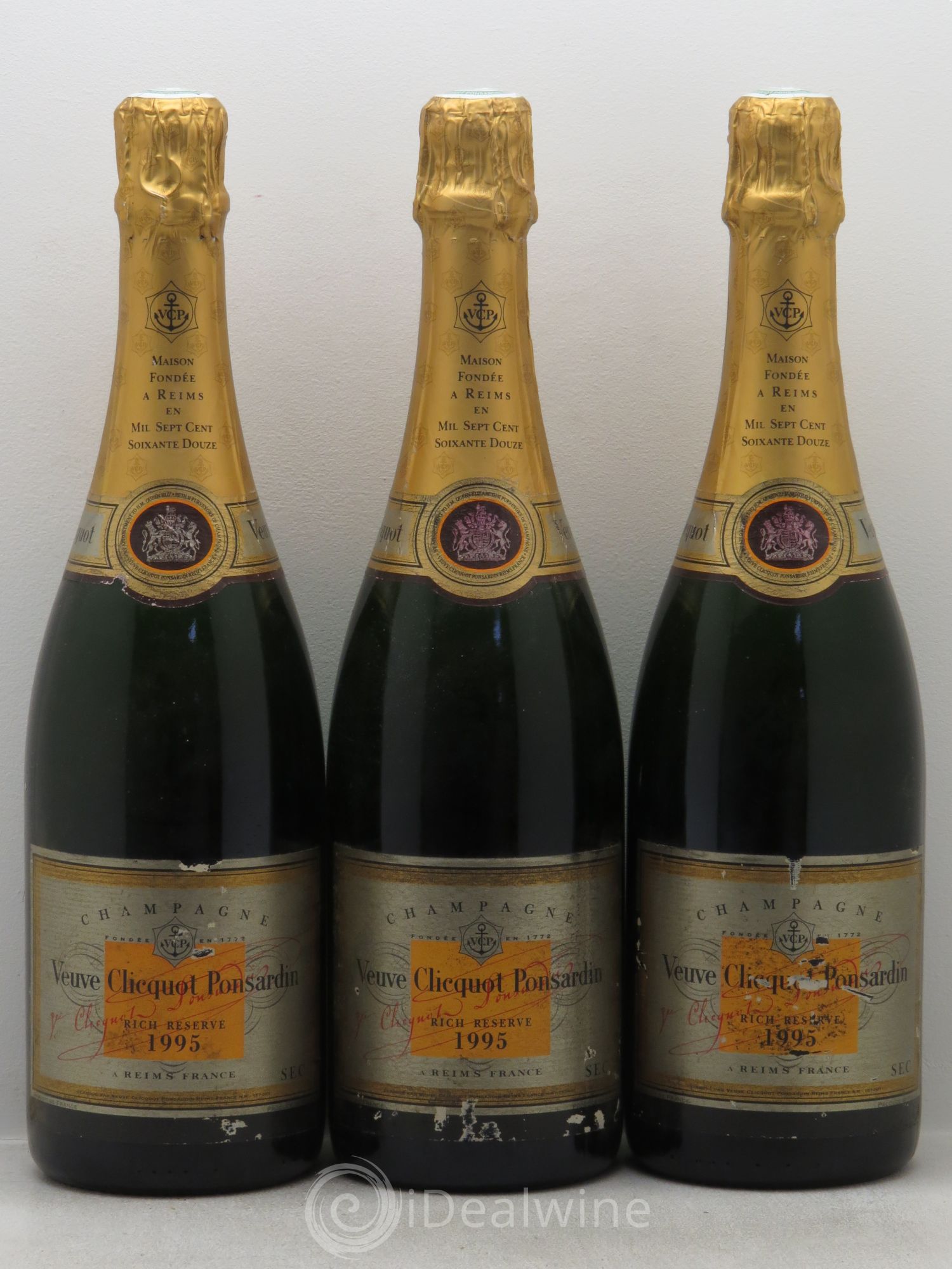 Champagne Veuve Clicquot Ponsardin Rich Réserve 1995 - Posten von 3 Flaschen - 0