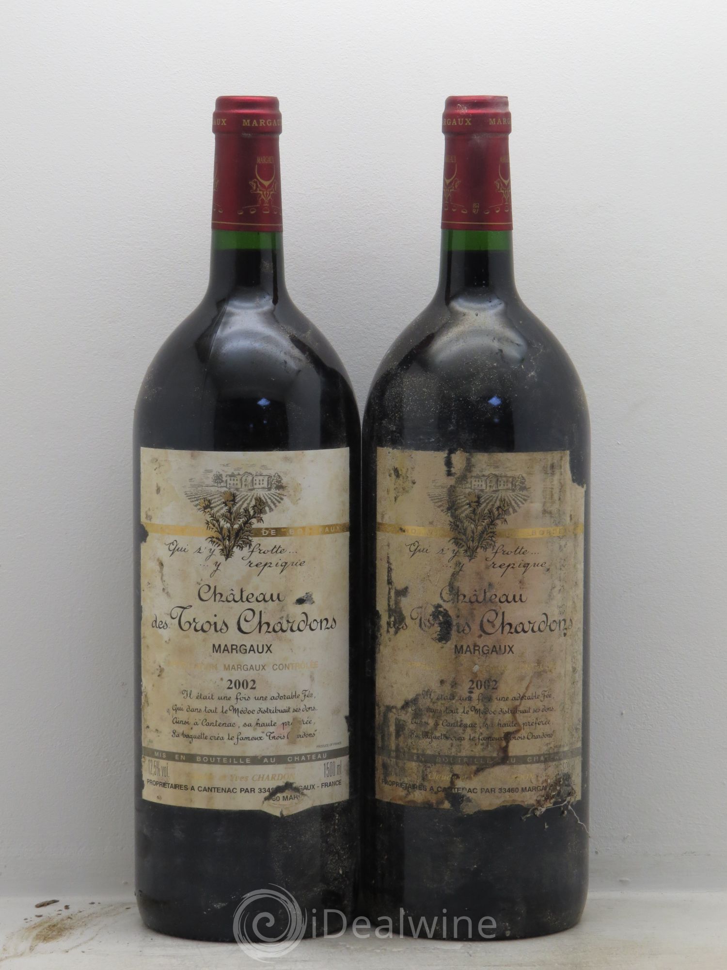 Bordeaux Margaux Château des 3 chardons 2002 - Posten von 2 Magnum - 0