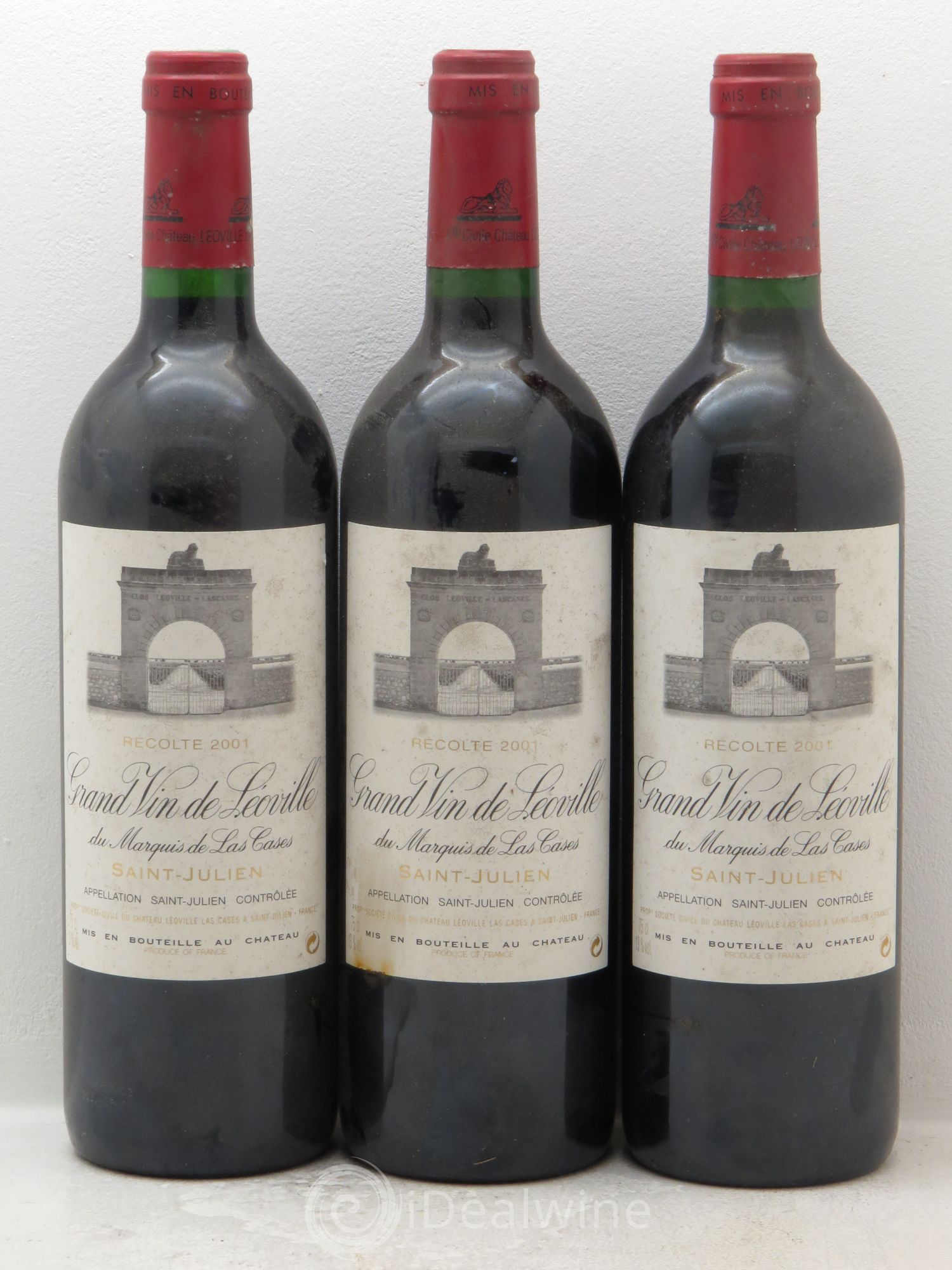 Château Léoville Las Cases 2ème Grand Cru Classé 2001 - Lot de 3 bouteilles - 0
