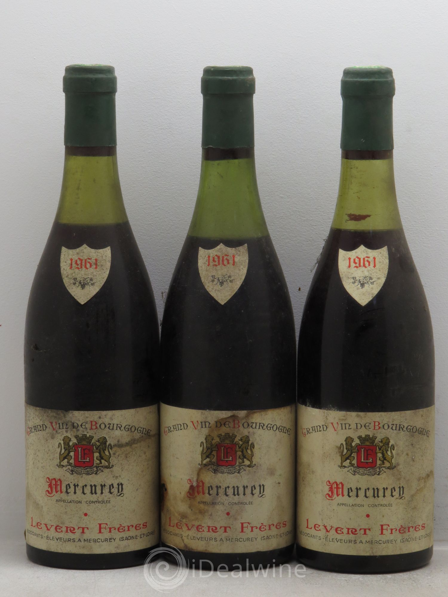 Mercurey Levert Frères 1961 - Lot de 3 bouteilles - 0