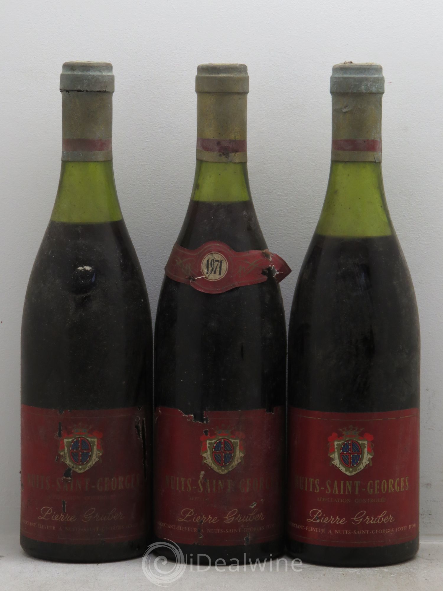 Nuits-Saint-Georges Pierre Gruber 1971 - Lot de 3 bouteilles - 0