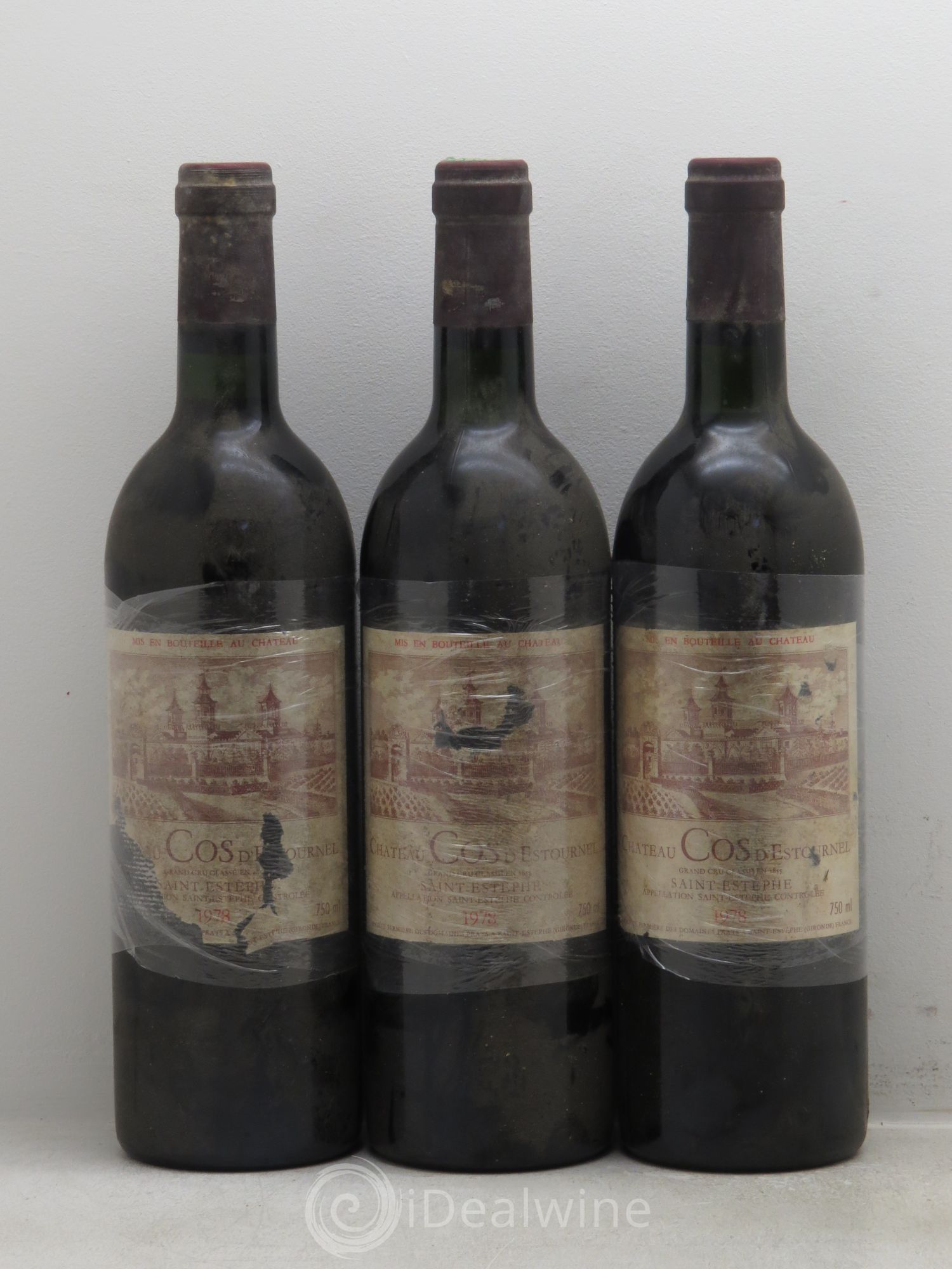Cos d'Estournel 2ème Grand Cru Classé 1978 - Lot de 3 bouteilles - 0