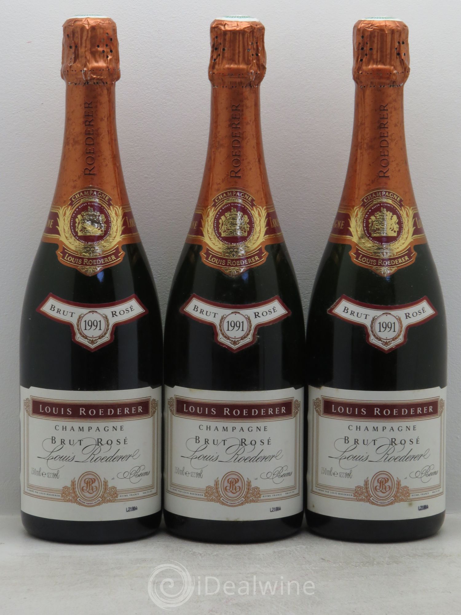 Rosé Brut Louis Roederer 1991 - Lot de 3 bouteilles - 0