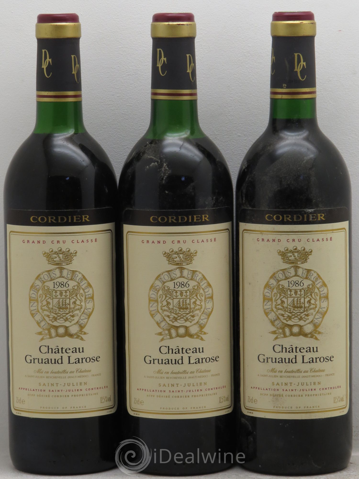 Château Gruaud Larose 2ème Grand Cru Classé 1986 - Lot de 3 bouteilles - 0