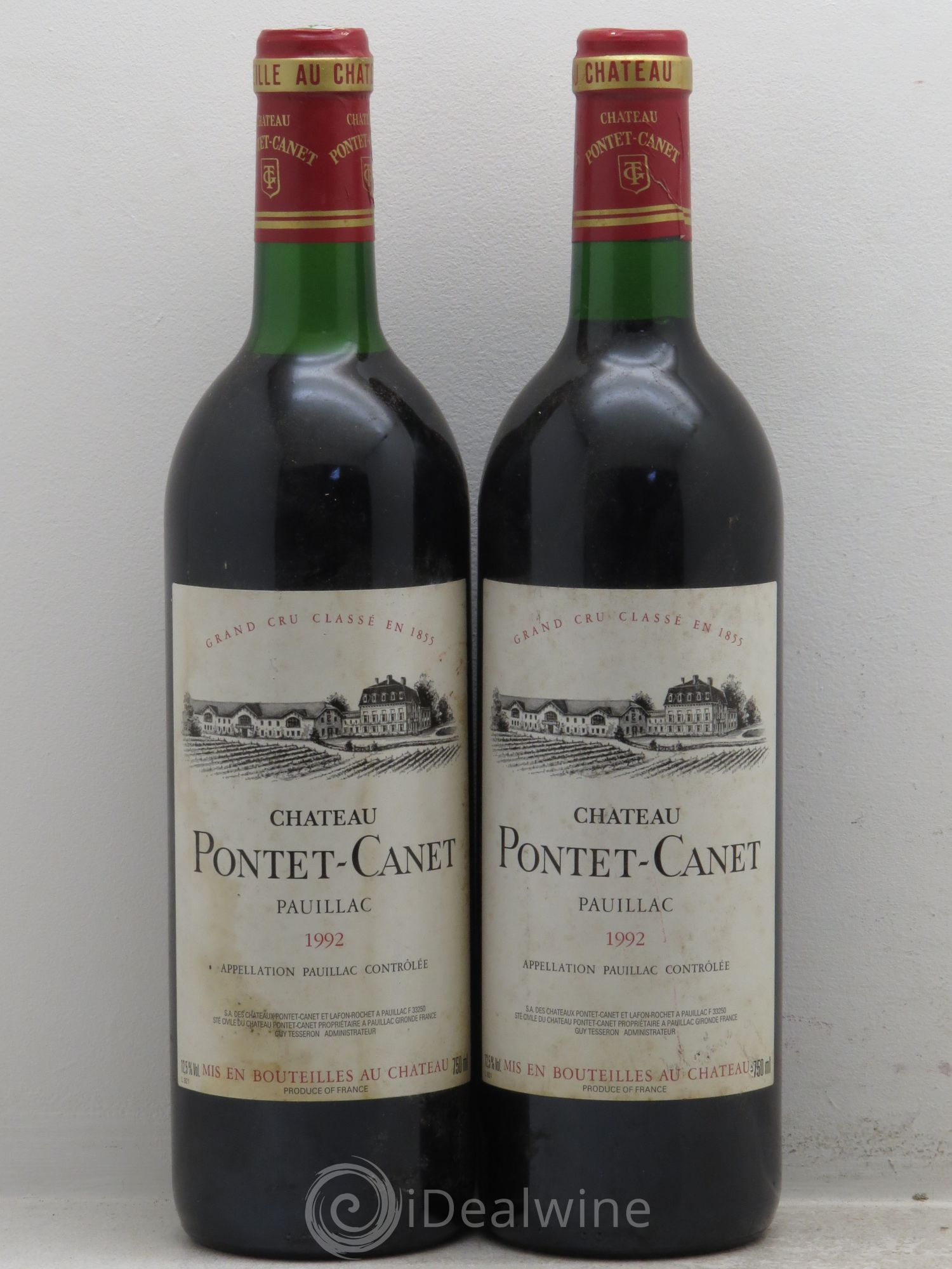 Château Pontet Canet 5ème Grand Cru Classé 1992 - Lot de 2 bouteilles - 0