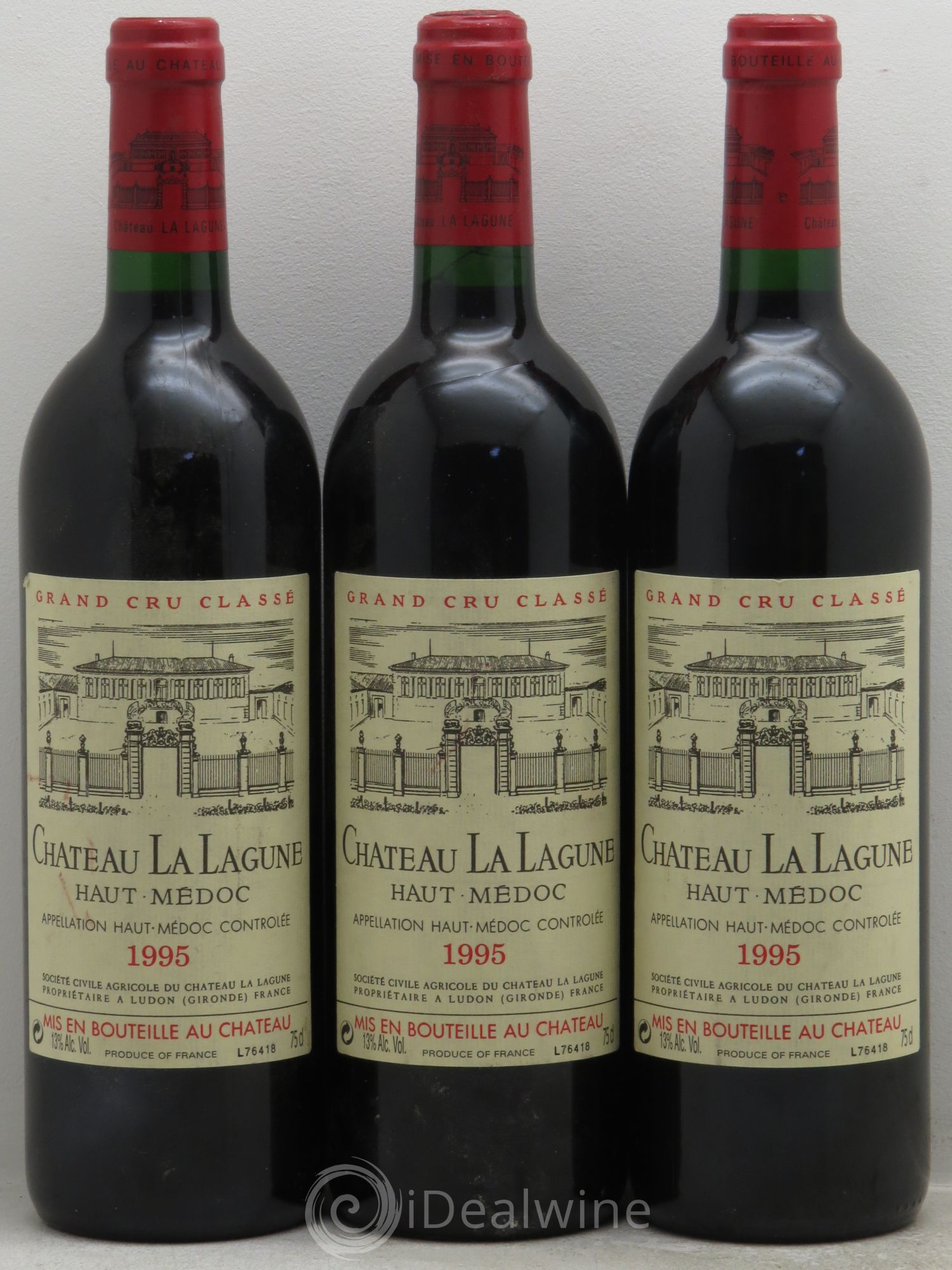 Château la Lagune 3ème Grand Cru Classé 1995 - Lot de 3 bouteilles - 0