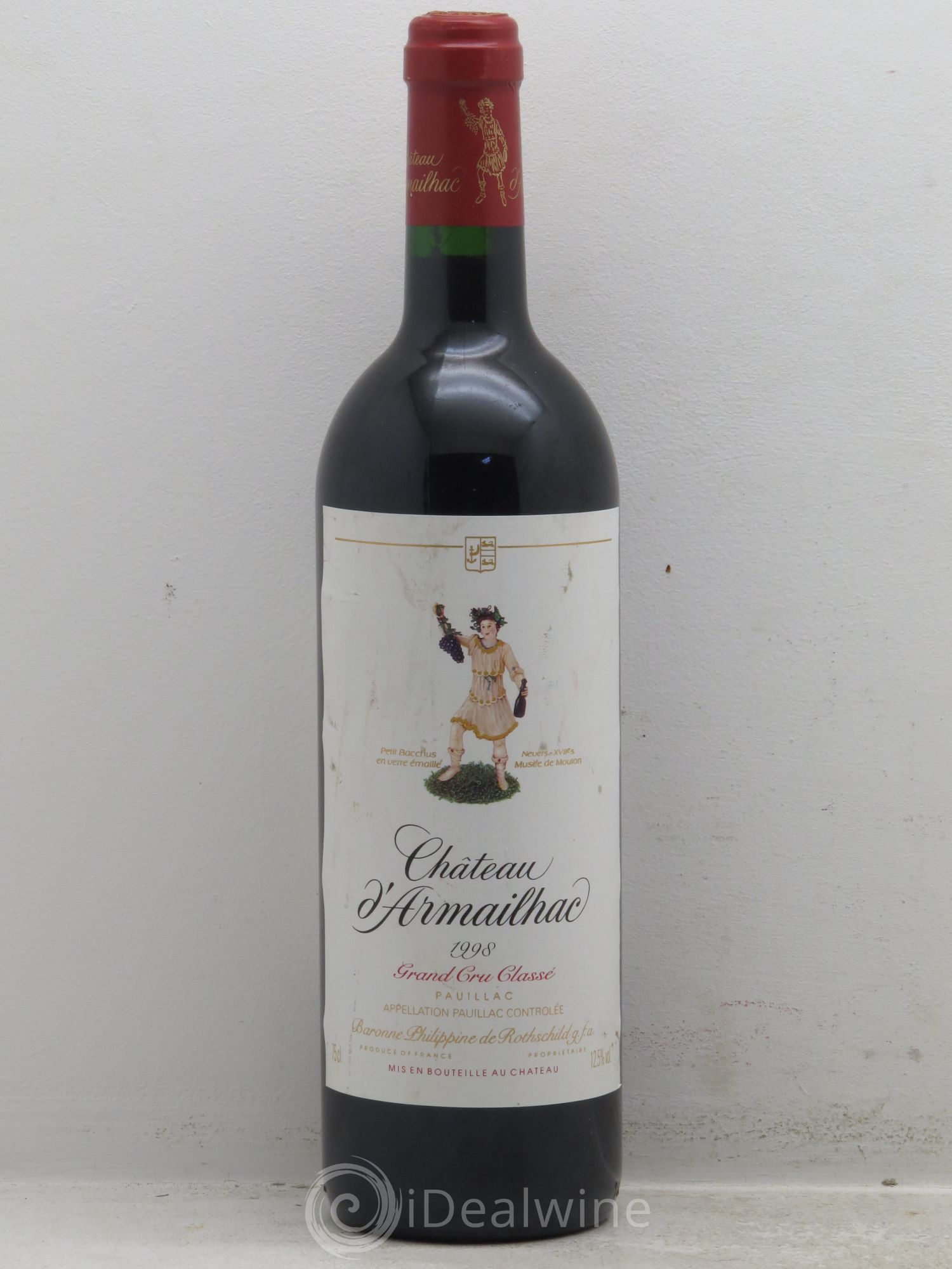 Château d' Armailhac - Mouton Baron(ne) Philippe 5ème Grand Cru Classé 1998 - Lot de 6 bouteilles - 0
