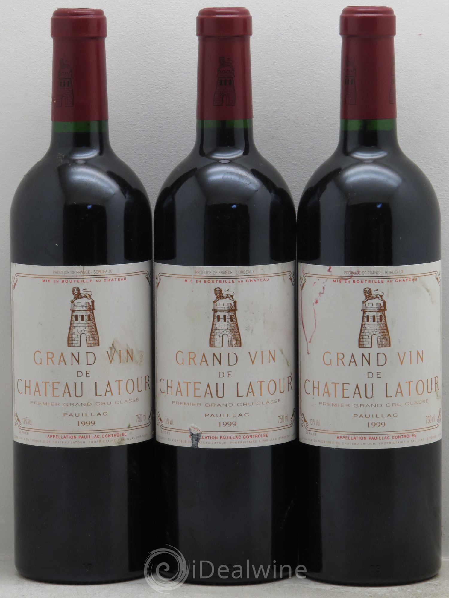 Château Latour 1er Grand Cru Classé 1999 - Lot de 3 bouteilles - 0
