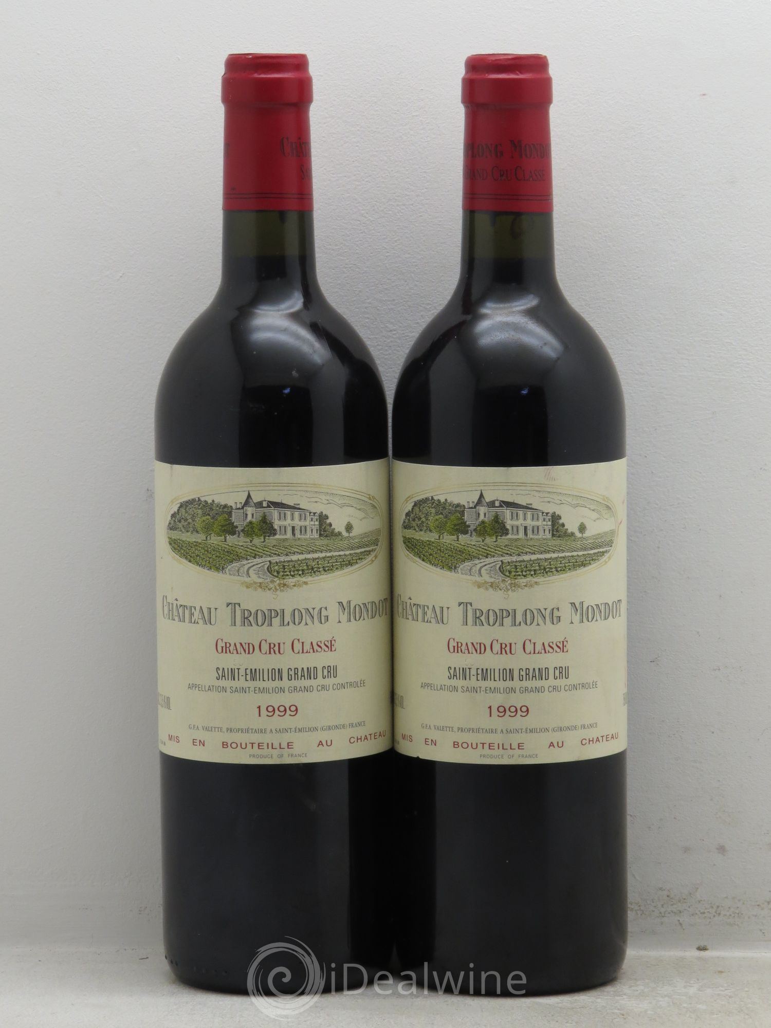 Château Troplong Mondot 1er Grand Cru Classé B 1999 - Lot de 2 bouteilles - 0