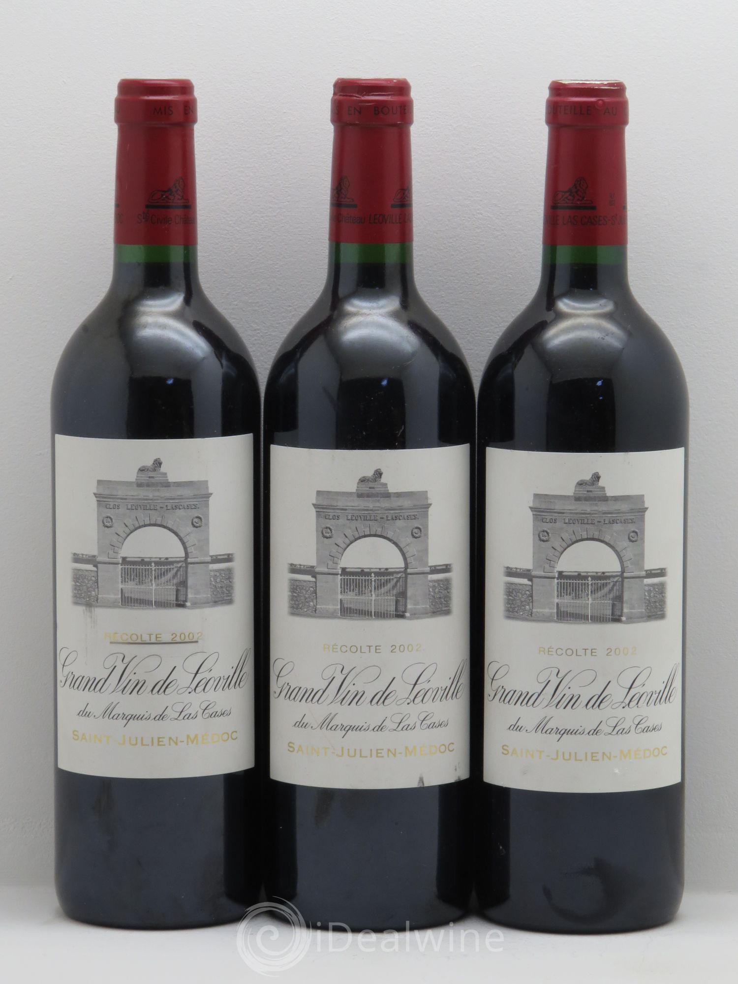 Château Léoville Las Cases 2ème Grand Cru Classé 2002 - Lot de 3 bouteilles - 0