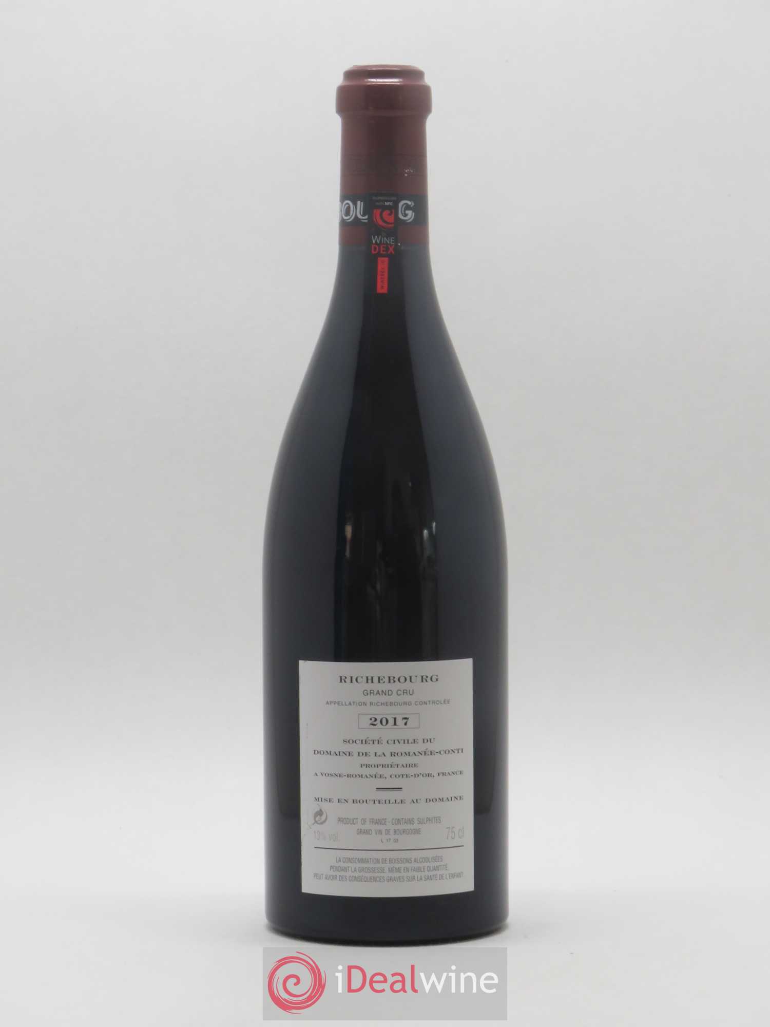 Richebourg Grand Cru Domaine de la Romanée-Conti 2017 - Lot de 1 bouteille - 1