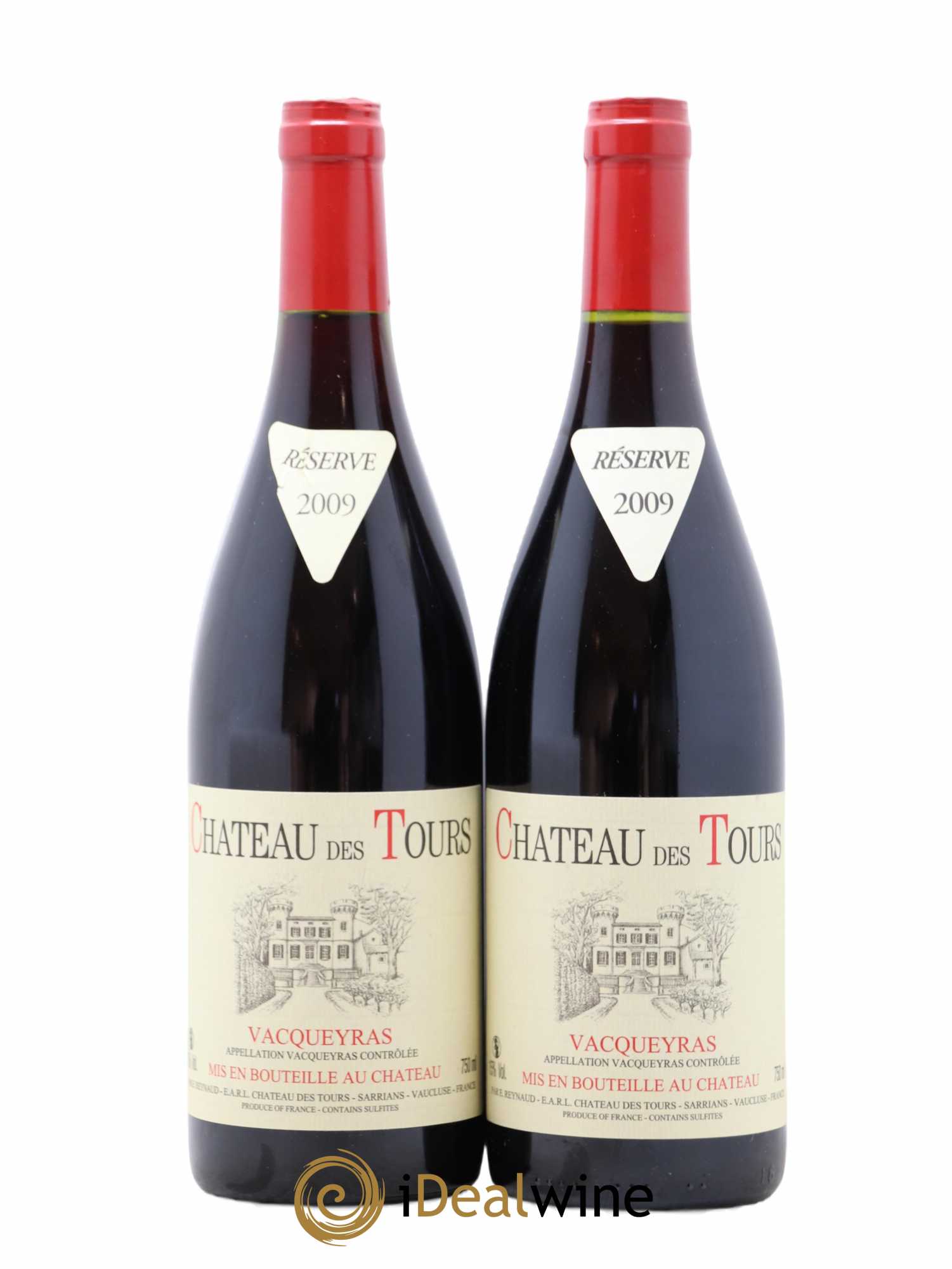 Vacqueyras Château des Tours Emmanuel Reynaud 2009 - Lot de 2 bouteilles - 0