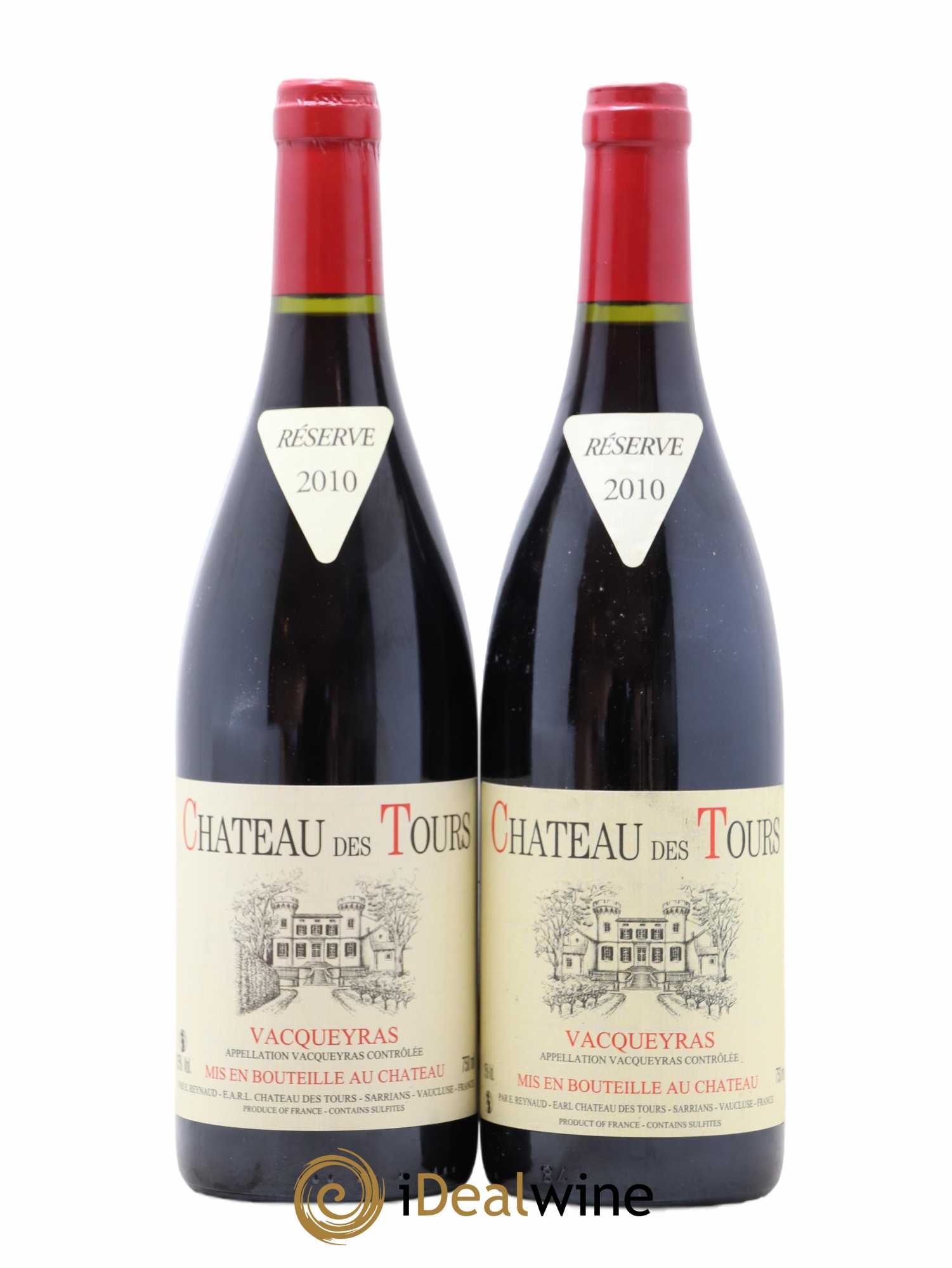 Vacqueyras Château des Tours Emmanuel Reynaud 2010 - Lot de 2 bouteilles - 0