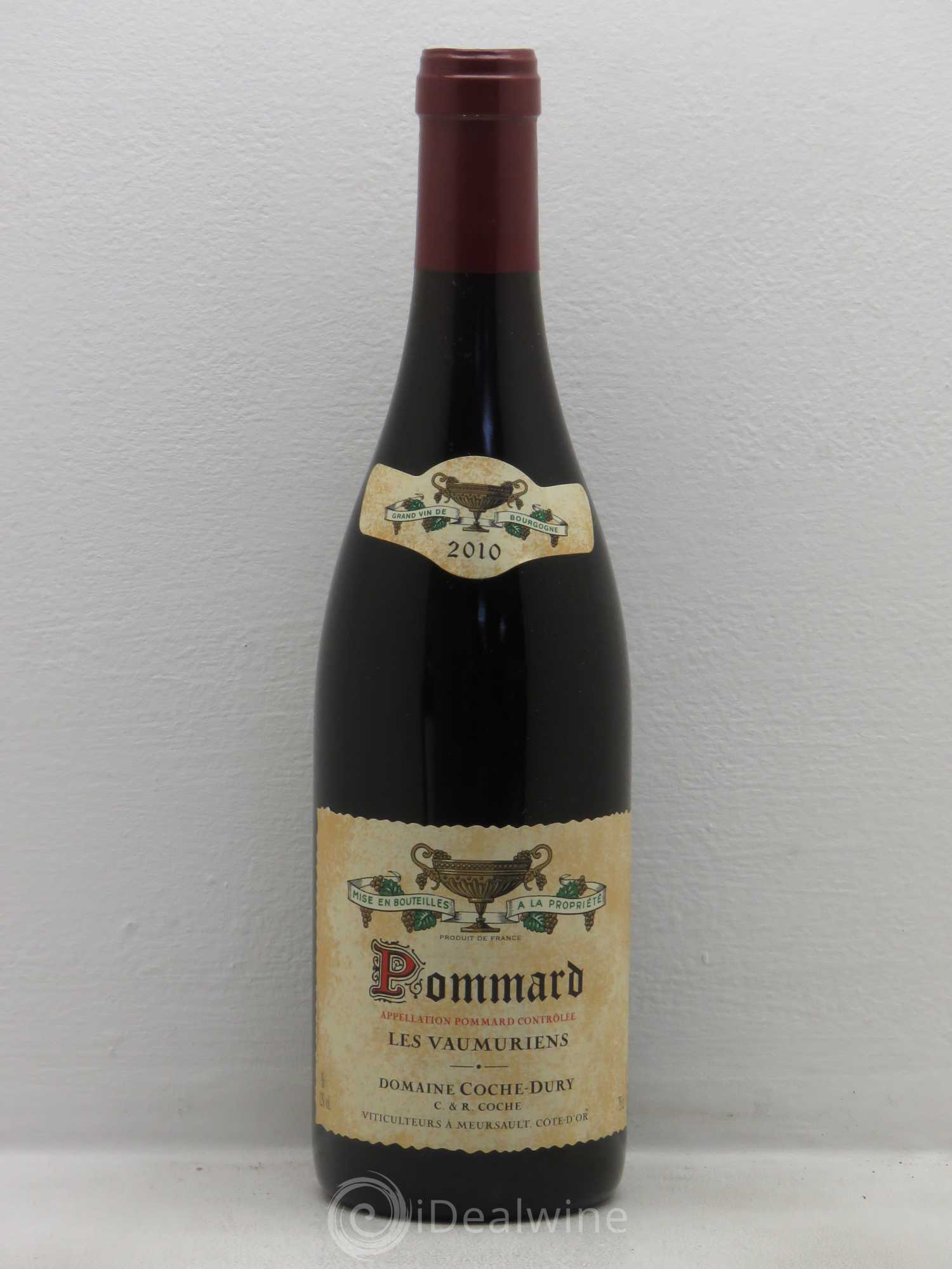 Pommard les Vaumuriens Coche Dury (Domaine) 2010 - Lot de 1 bouteille - 0