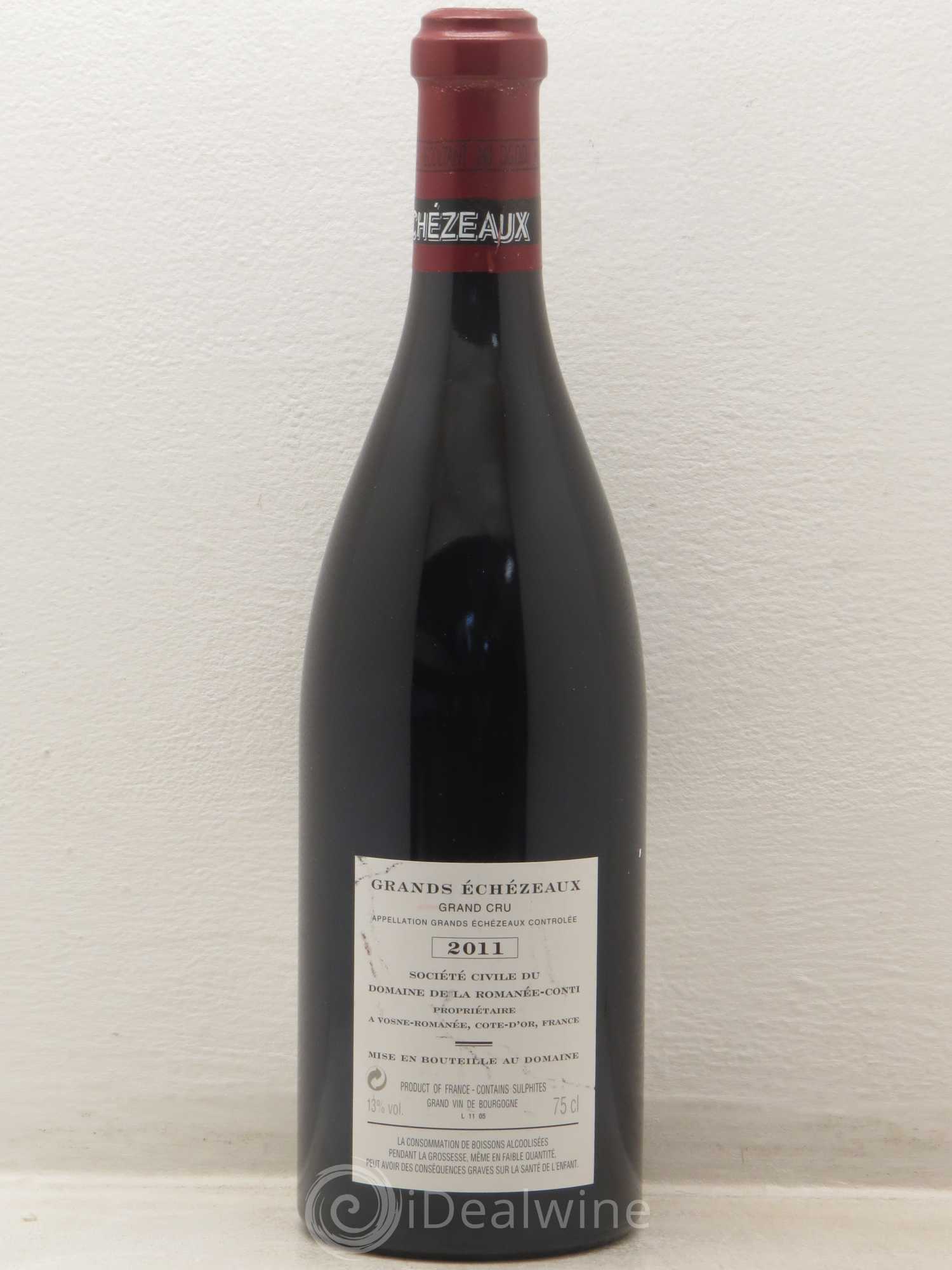Grands-Echezeaux Grand Cru Domaine de la Romanée-Conti 2011 - Lot de 1 bouteille - 1