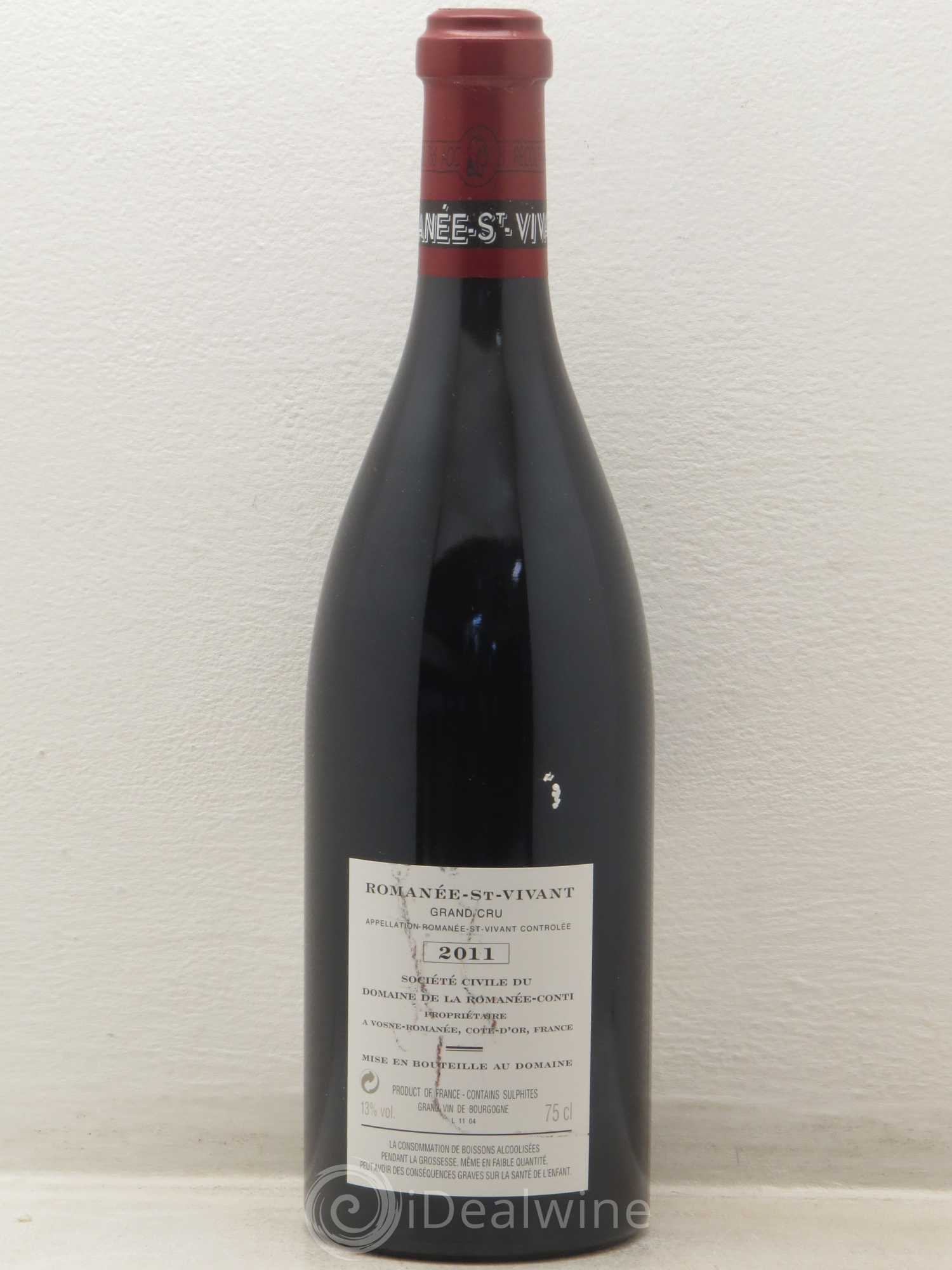 Romanée-Saint-Vivant Grand Cru Domaine de la Romanée-Conti 2011 - Lot de 1 bouteille - 1