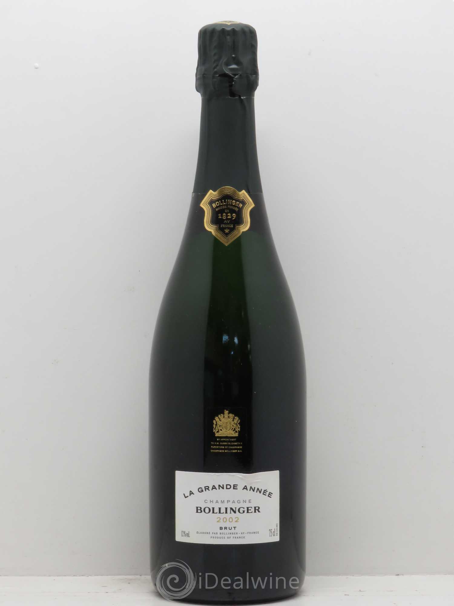 La Grande Année Brut Bollinger 2002 - Lot de 1 bouteille - 0
