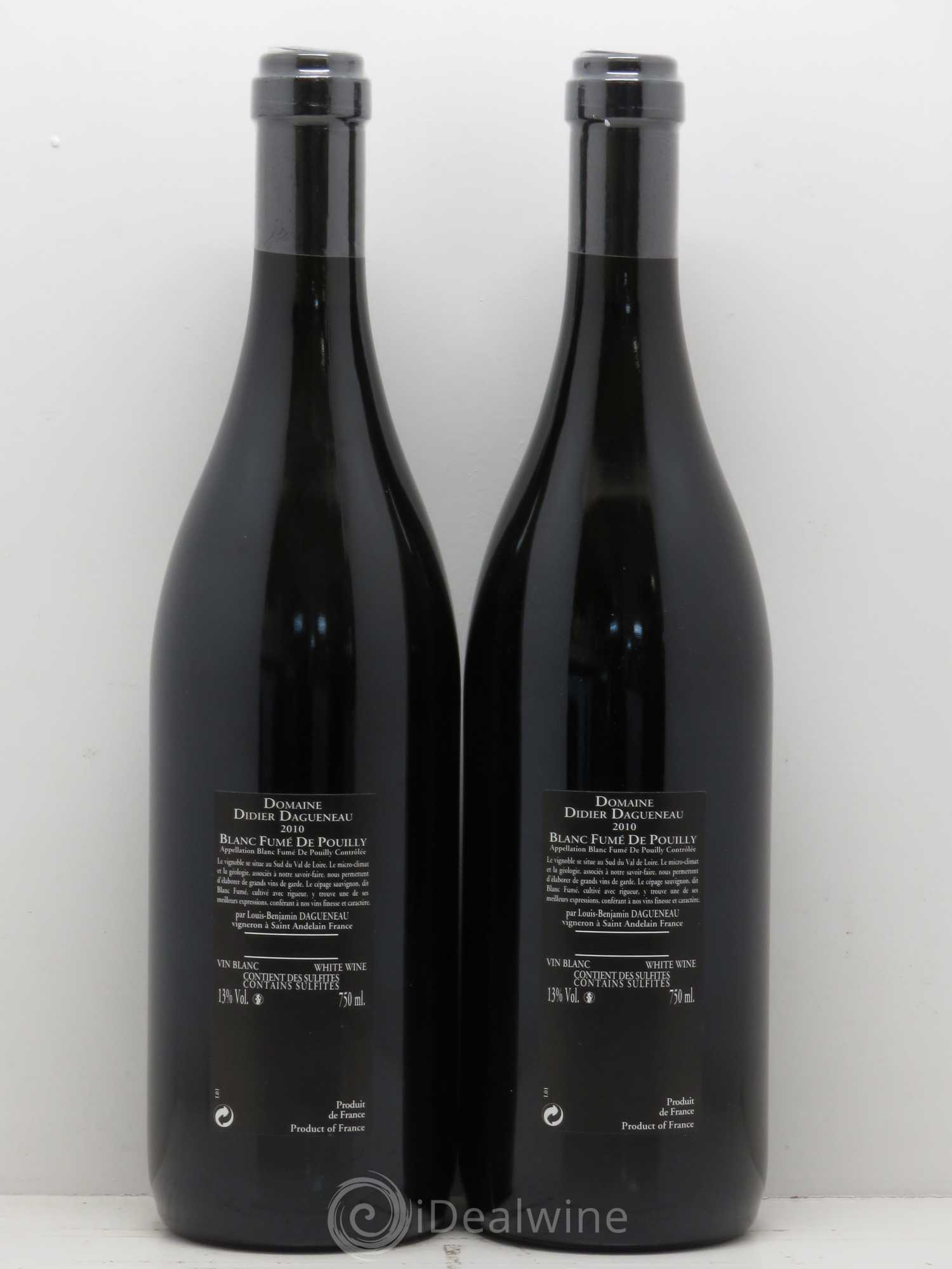 Vin de France (anciennement Pouilly-Fumé) Silex Dagueneau (Domaine Didier - Louis-Benjamin) 2010 - Lot de 2 bouteilles - 1