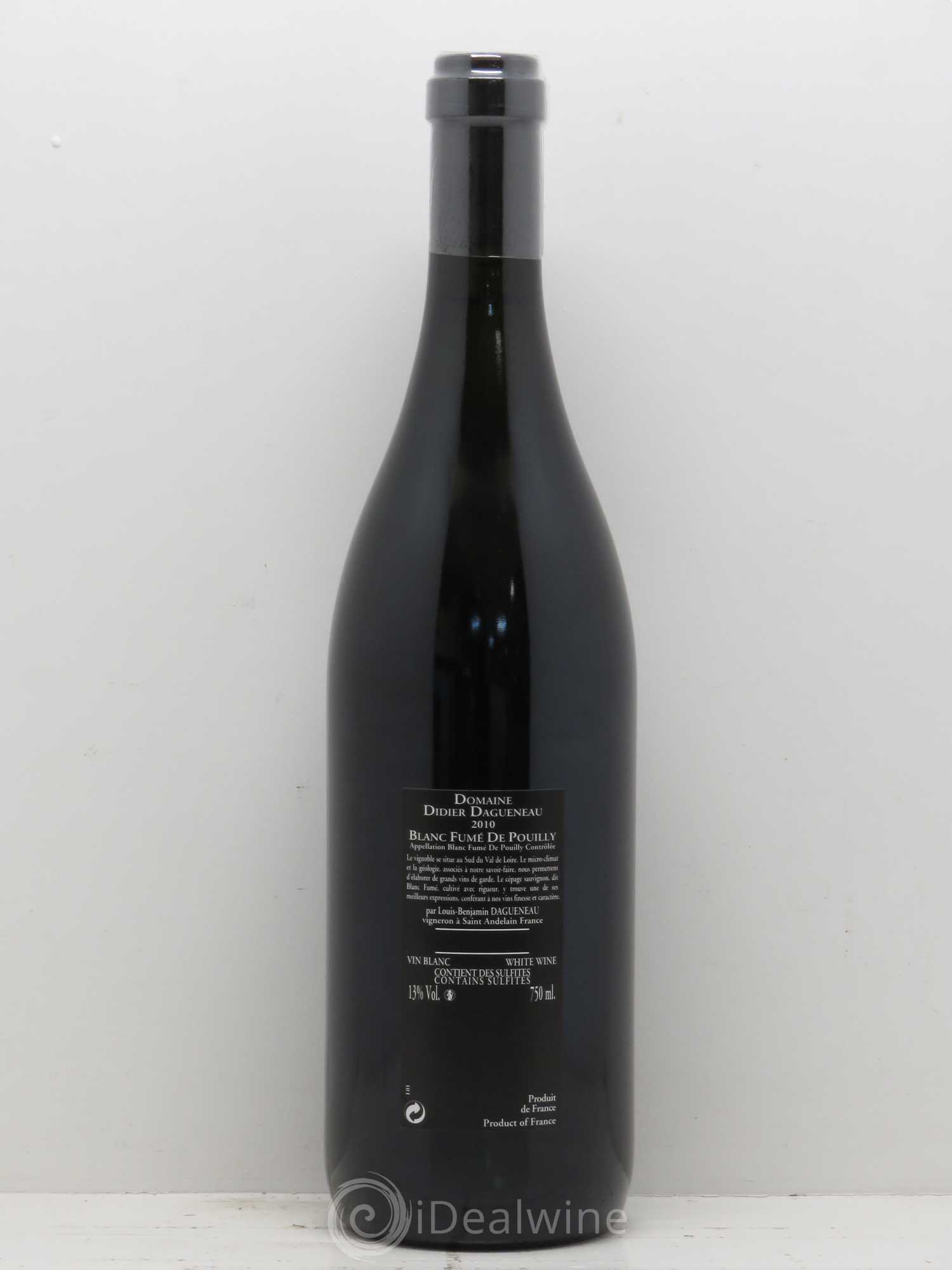 Vin de France (anciennement Pouilly-Fumé) Silex Dagueneau (Domaine Didier - Louis-Benjamin) 2010 - Lot de 1 bouteille - 1