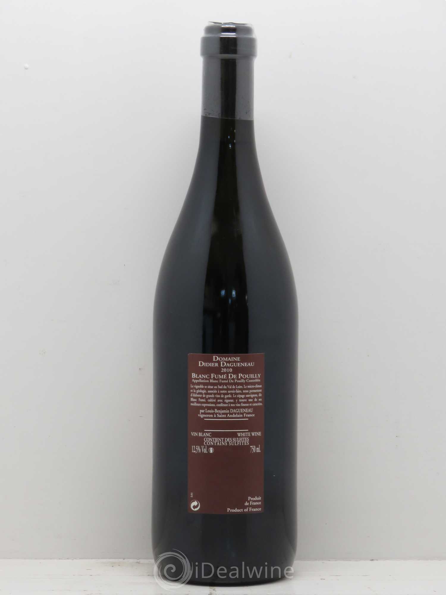 Vin de France (anciennement Pouilly-Fumé) Pur Sang Dagueneau (Domaine Didier - Louis-Benjamin) 2010 - Lot de 1 bouteille - 1