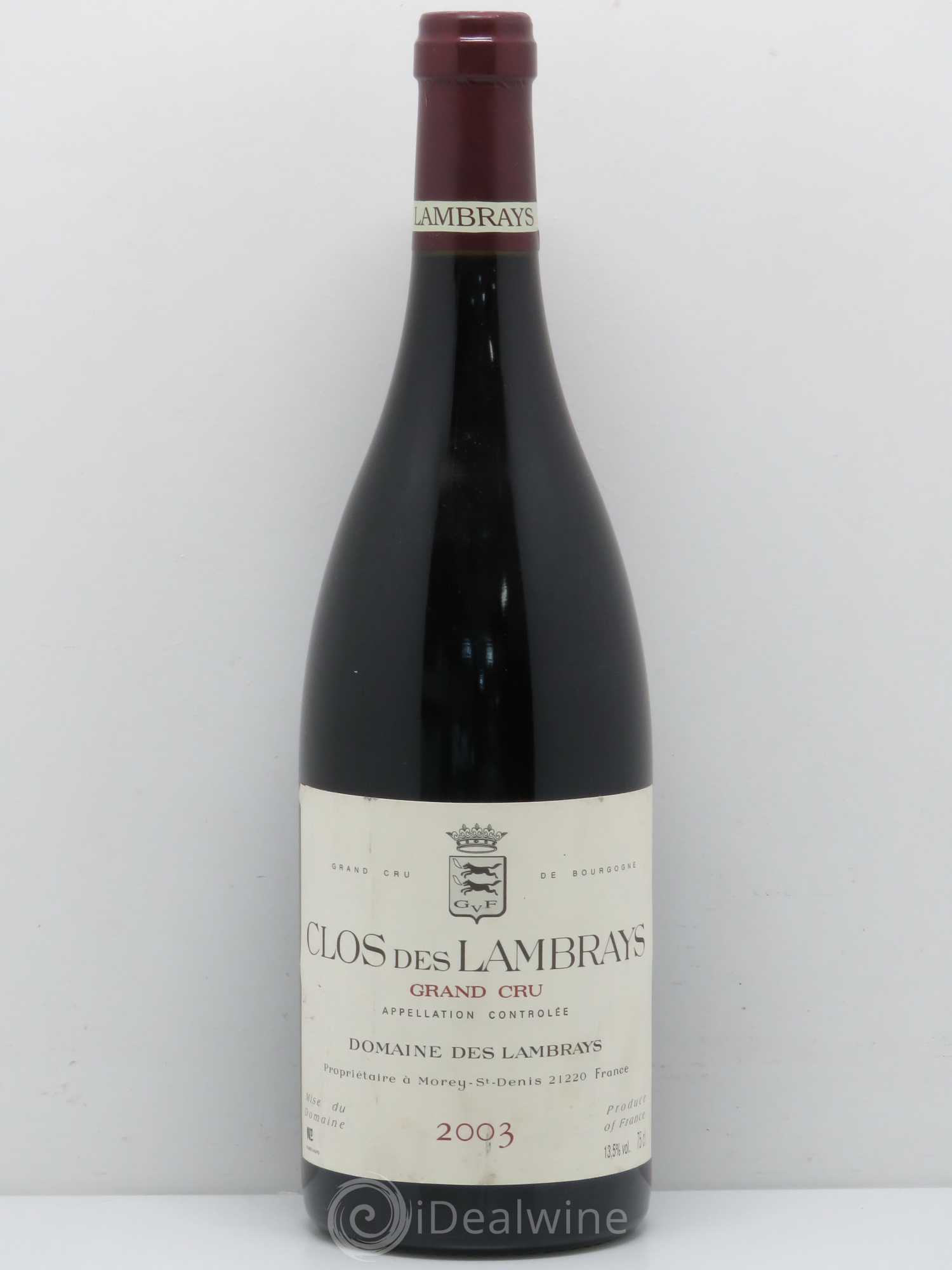 Clos des Lambrays Grand Cru Domaine des Lambrays 2003 - Lot de 1 bouteille - 0