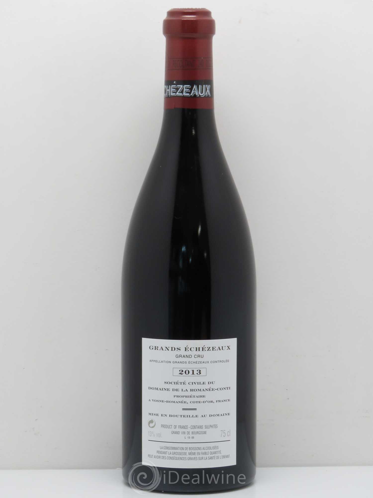 Grands-Echezeaux Grand Cru Domaine de la Romanée-Conti 2013 - Lot de 1 bouteille - 1
