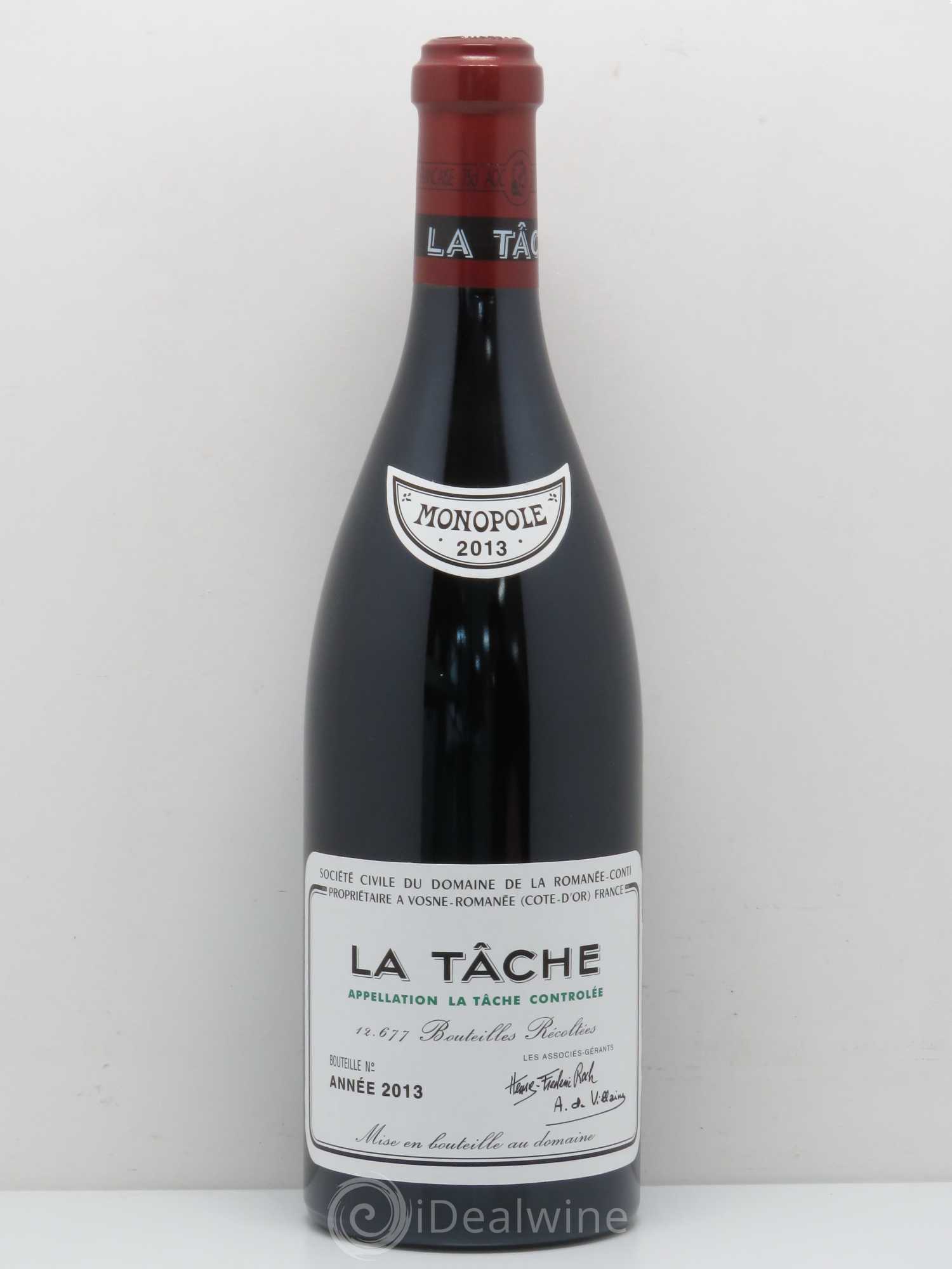 La Tâche Grand Cru Domaine de la Romanée-Conti 2013 - Lot de 1 bouteille - 0