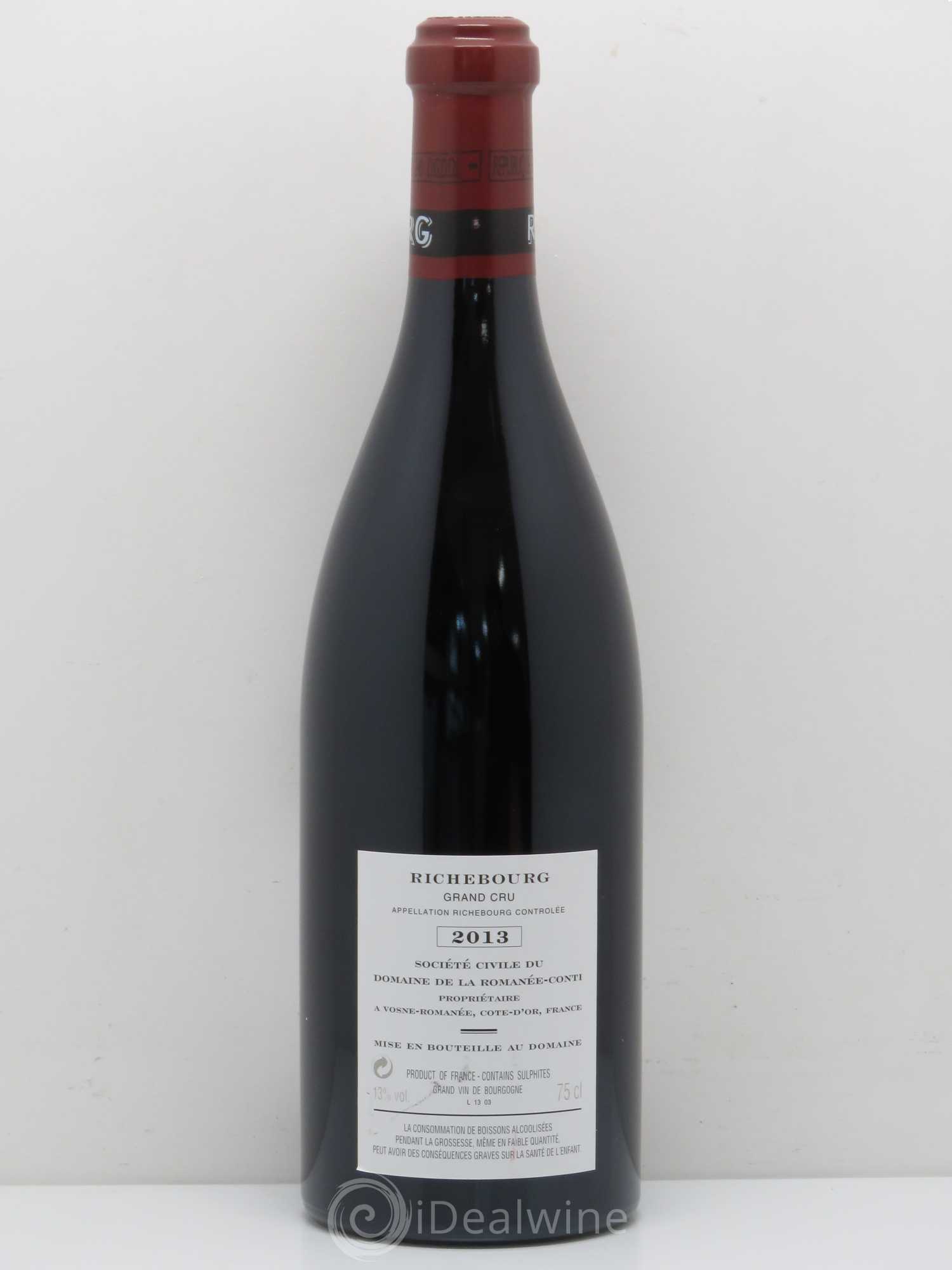 Richebourg Grand Cru Domaine de la Romanée-Conti 2013 - Lot de 1 bouteille - 1