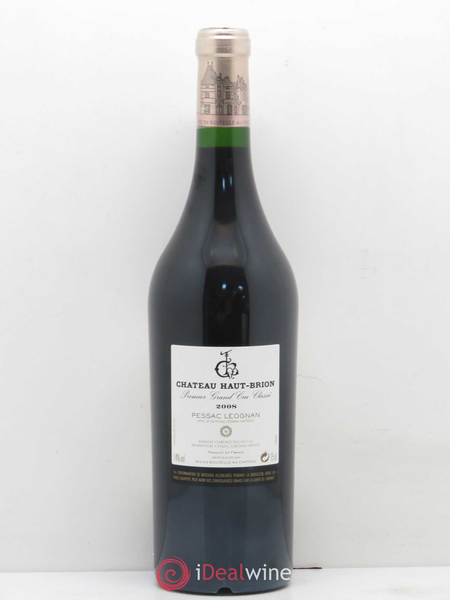Château Haut Brion 1er Grand Cru Classé 2008 - Lot de 1 bouteille - 1