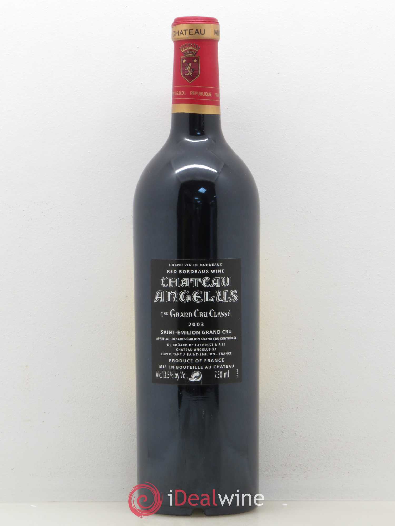 Château Angélus 1er Grand Cru Classé A 2003 - Lot de 1 bouteille - 1
