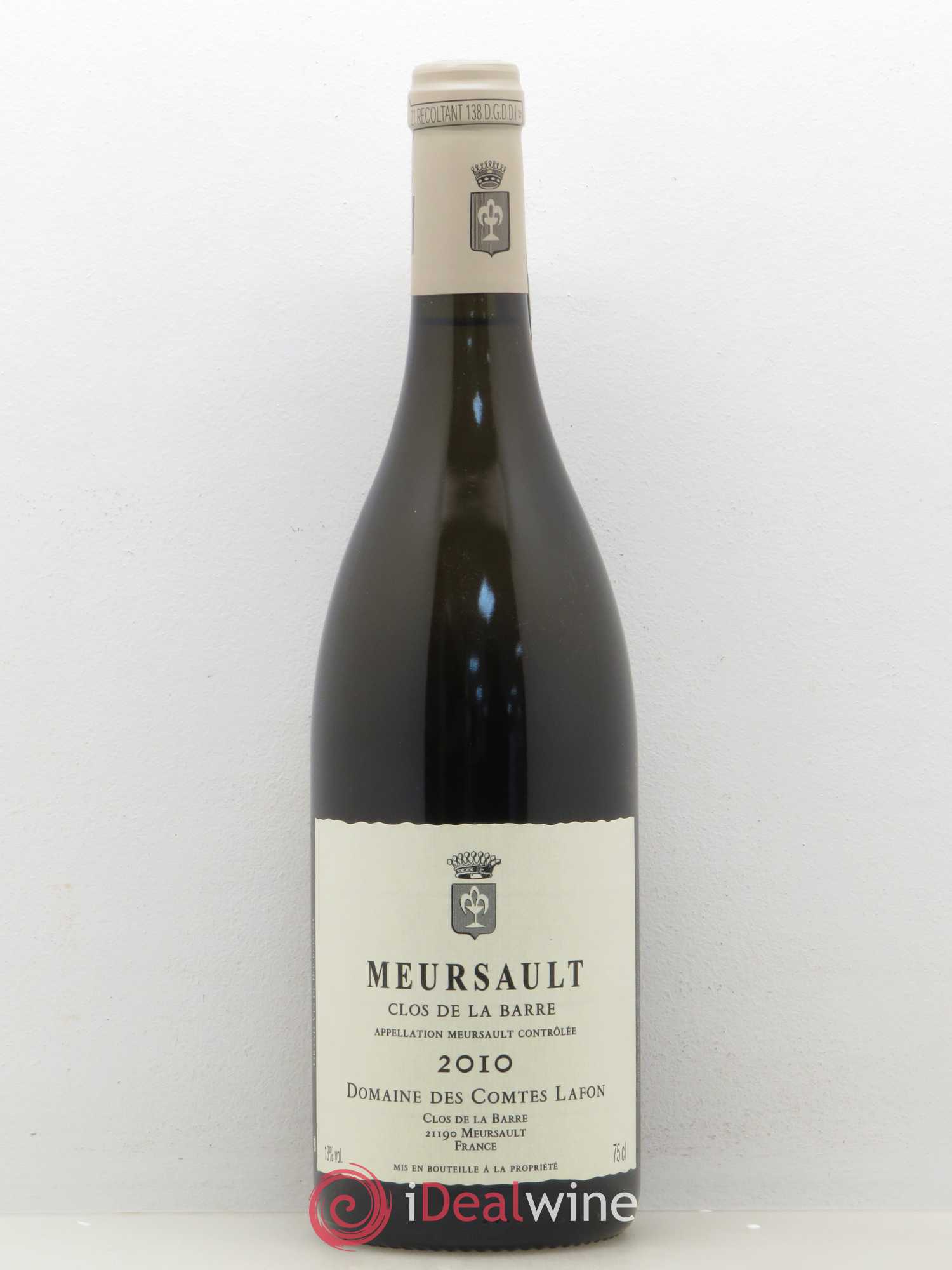 Meursault Clos de la Barre Comtes Lafon (Domaine des) 2010 - Posten von 1 Flasche - 0