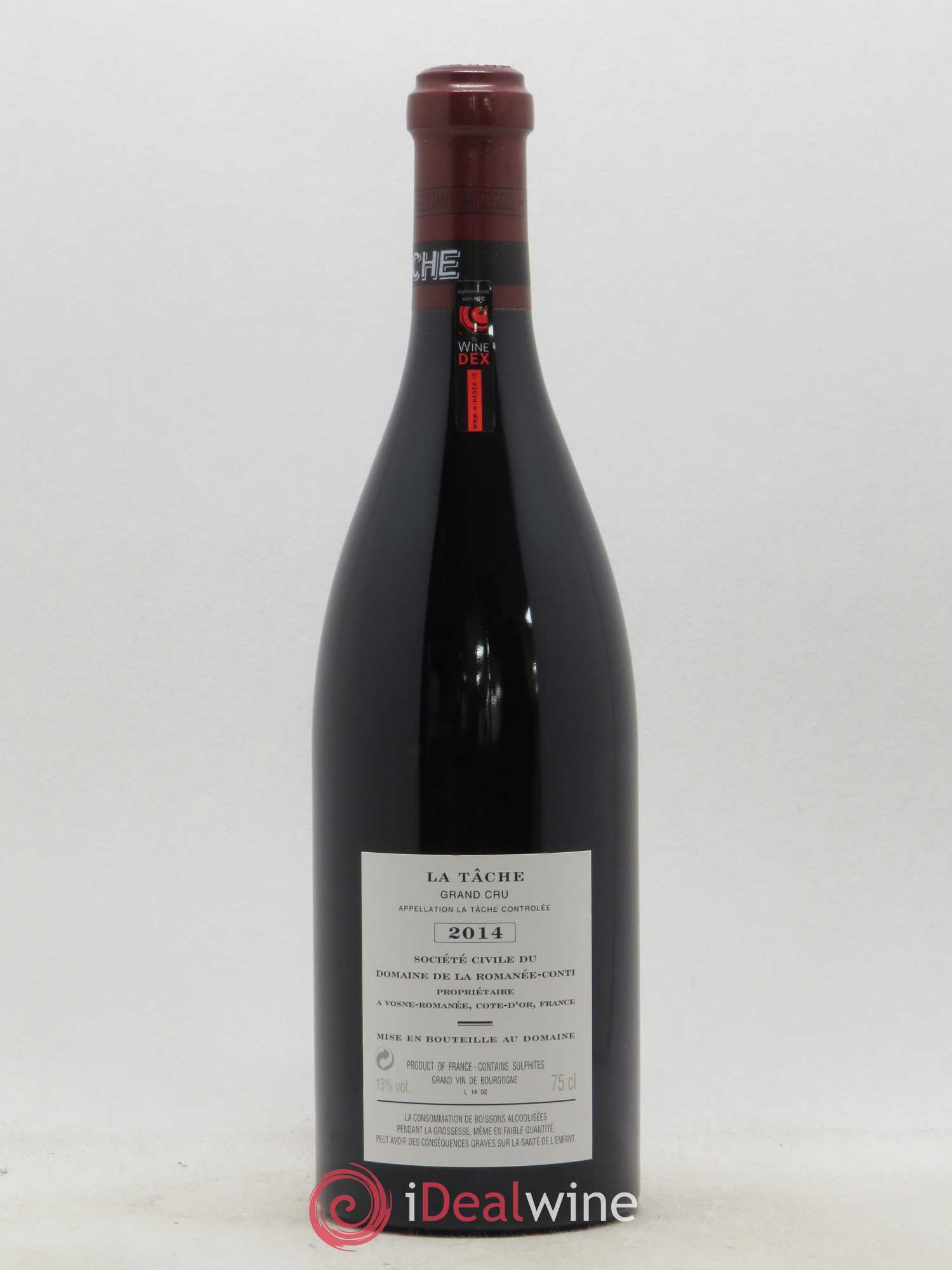 La Tâche Grand Cru Domaine de la Romanée-Conti 2014 - Lot de 1 bouteille - 1