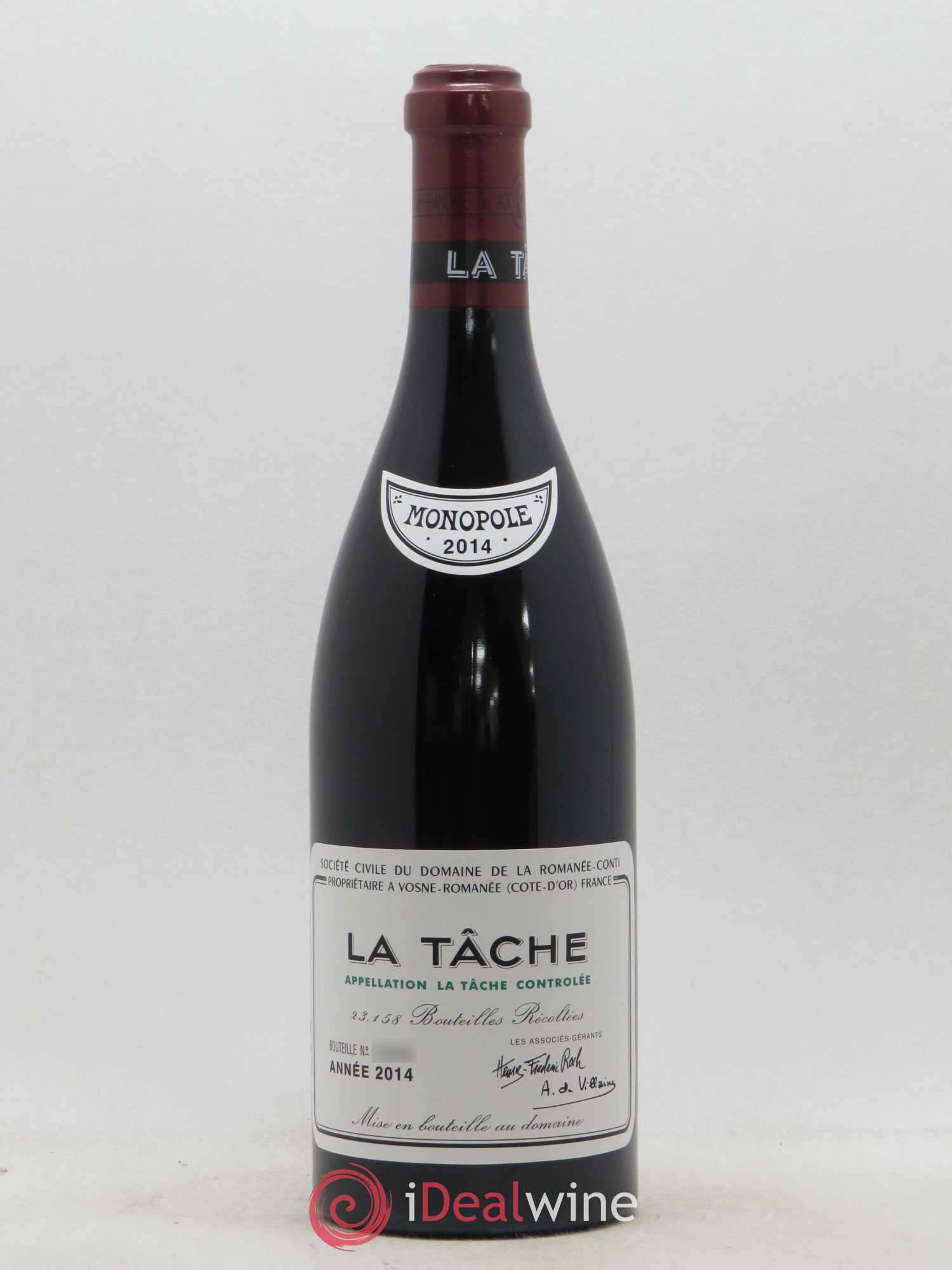 La Tâche Grand Cru Domaine de la Romanée-Conti 2014 - Lot de 1 bouteille - 0