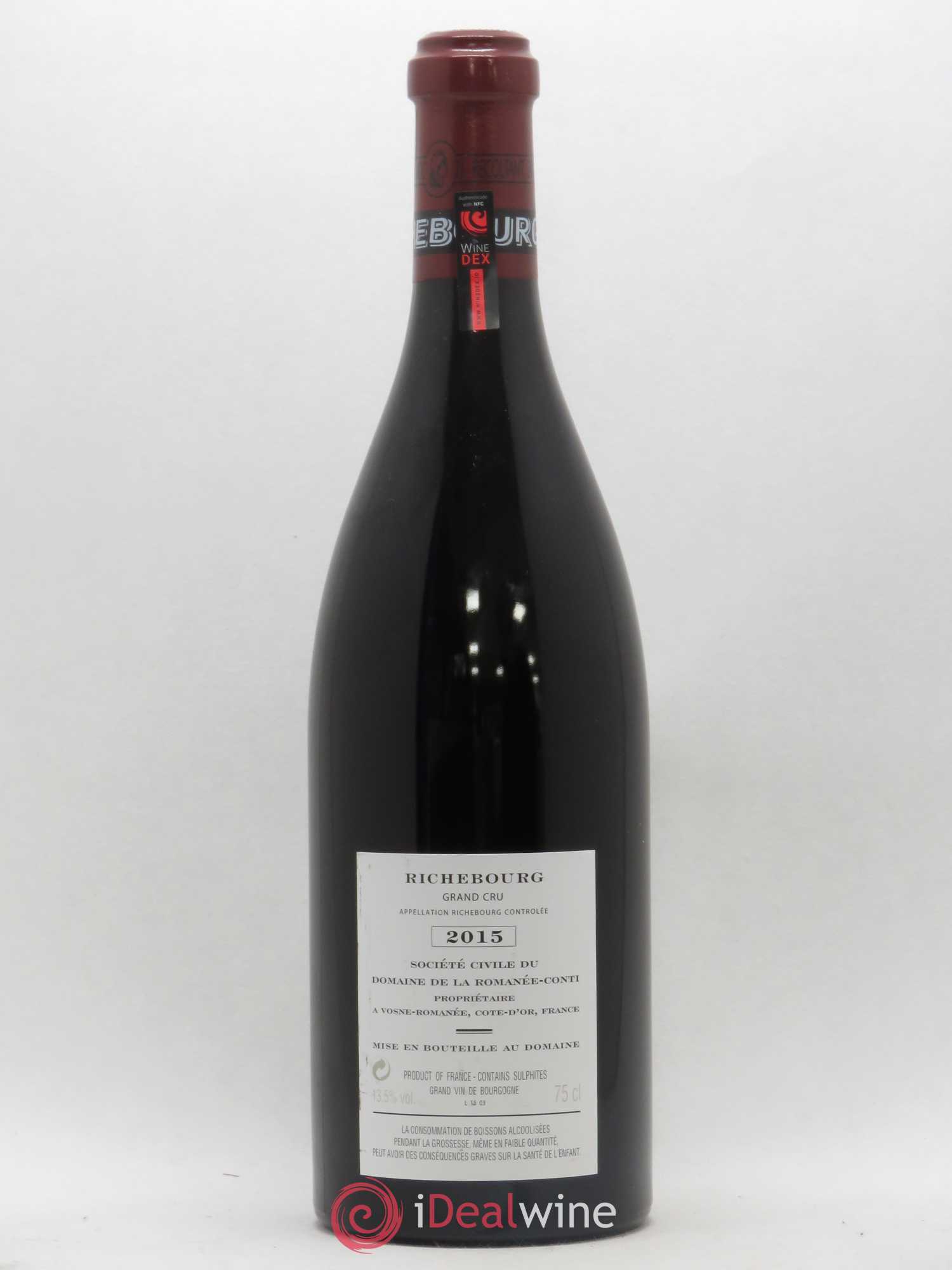 Richebourg Grand Cru Domaine de la Romanée-Conti 2015 - Lot de 1 bouteille - 1