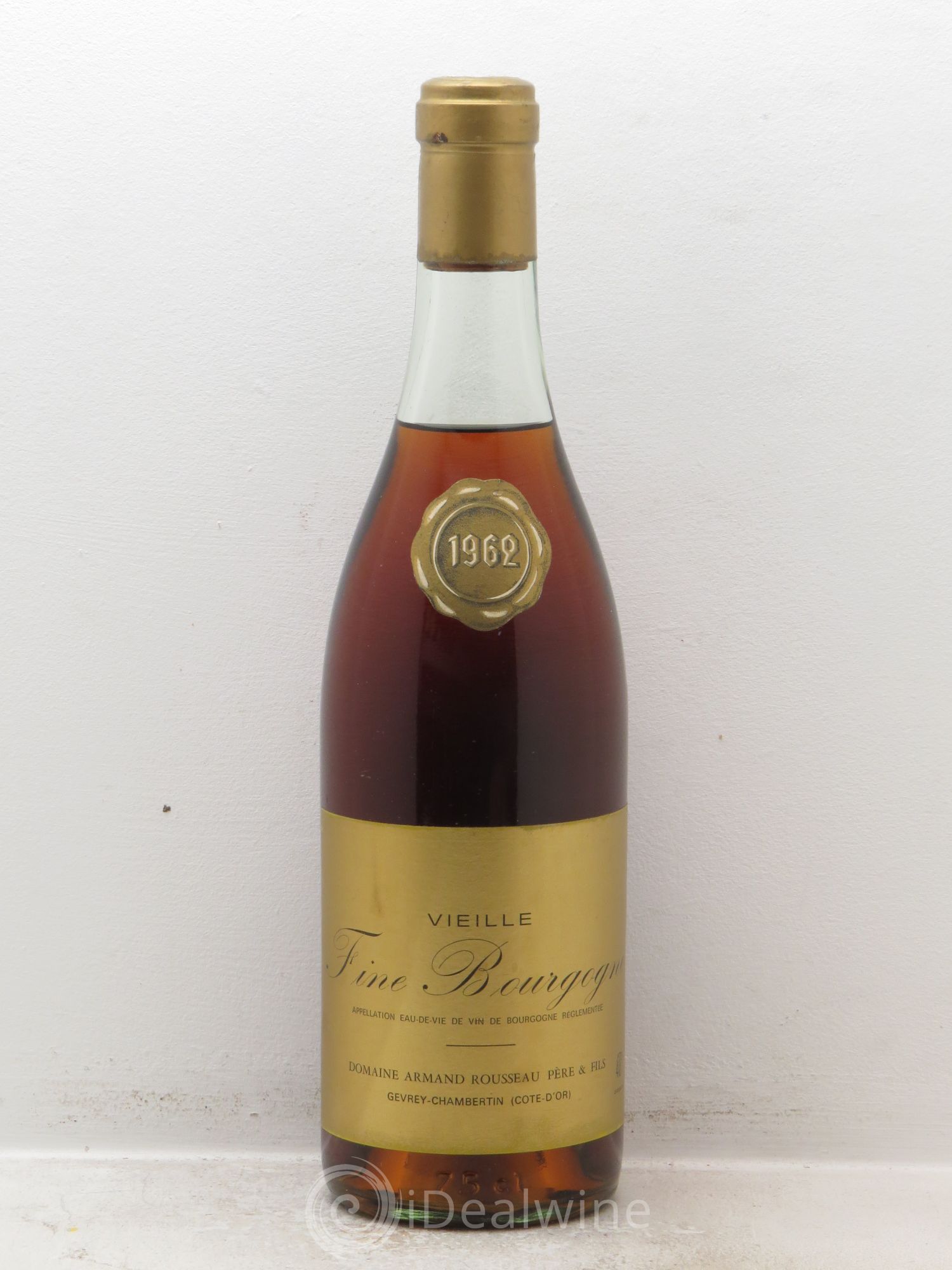 Alcools divers Vieille fine Bourgogne Armand Rousseau 40° 1962 - Posten von 1 Flasche - 0