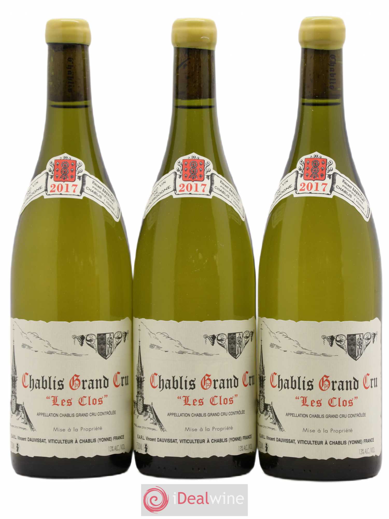 Chablis Grand Cru Les Clos Vincent Dauvissat (Domaine) 2017 - Lot de 3 bouteilles - 0