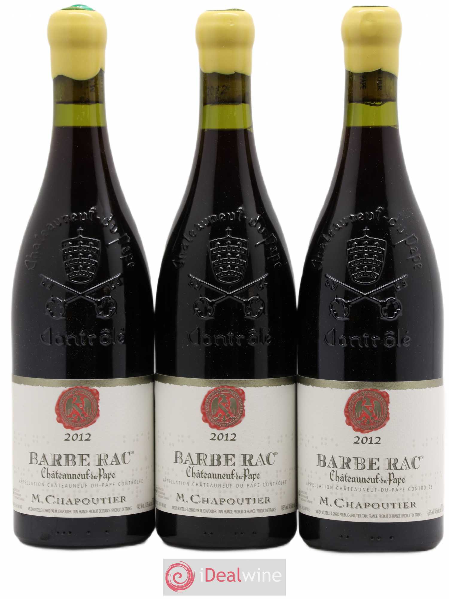 Châteauneuf-du-Pape Barbe Rac Chapoutier 2012 - Posten von 3 Flaschen - 0