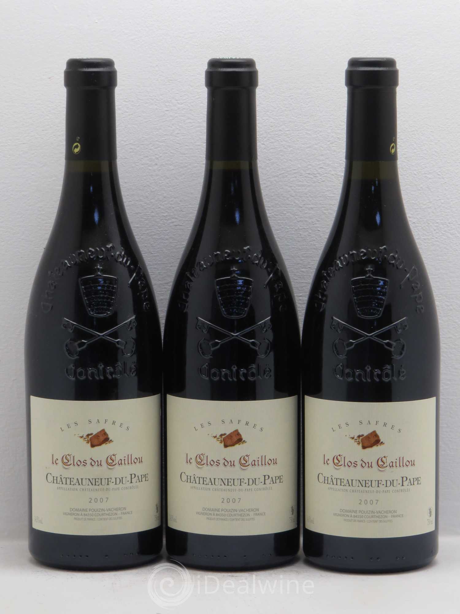 Châteauneuf-du-Pape Le clos des cailloux les safres 2007 - Posten von 3 Flaschen - 0