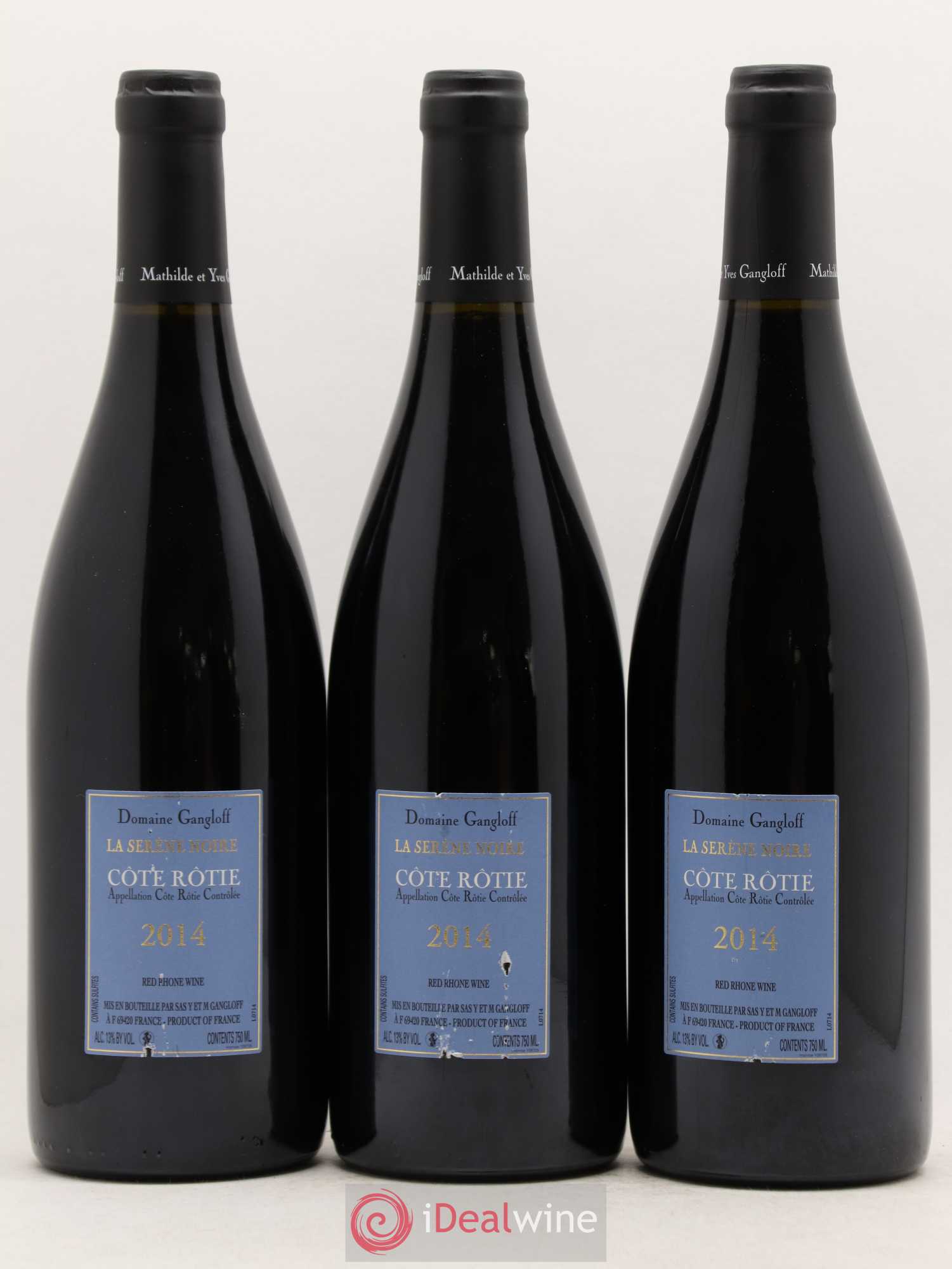 Côte-Rôtie La Sereine Noire Gangloff (Domaine) 2014 - Lot de 3 bouteilles - 1