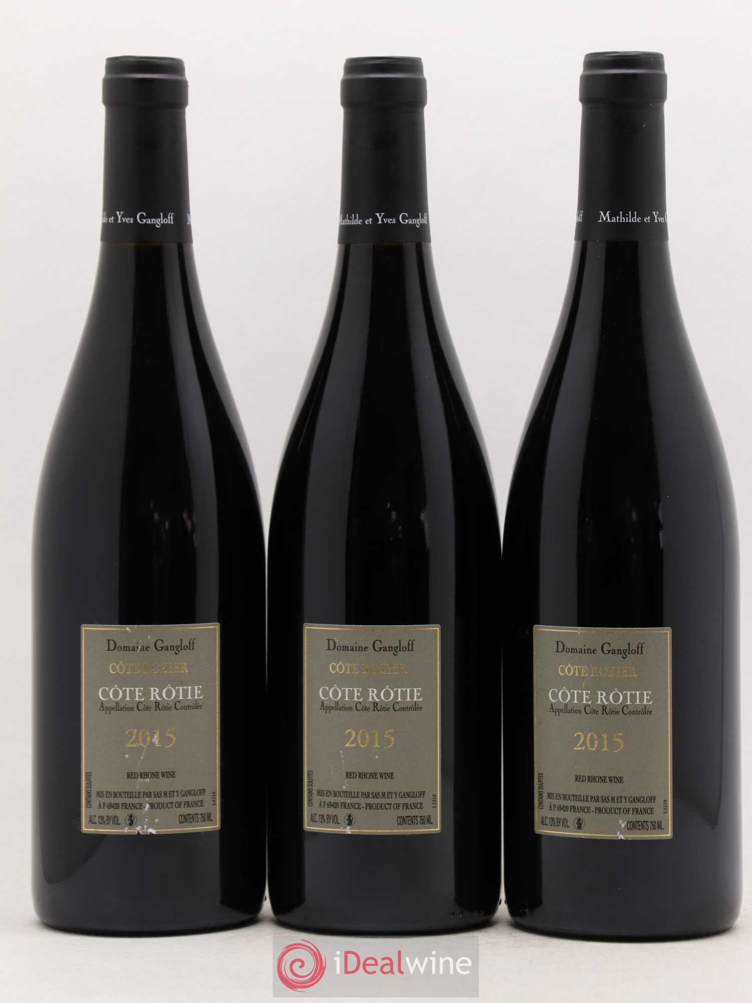 Côte-Rôtie Côte Rozier Gangloff (Domaine) 2015 - Lot de 3 bouteilles - 1