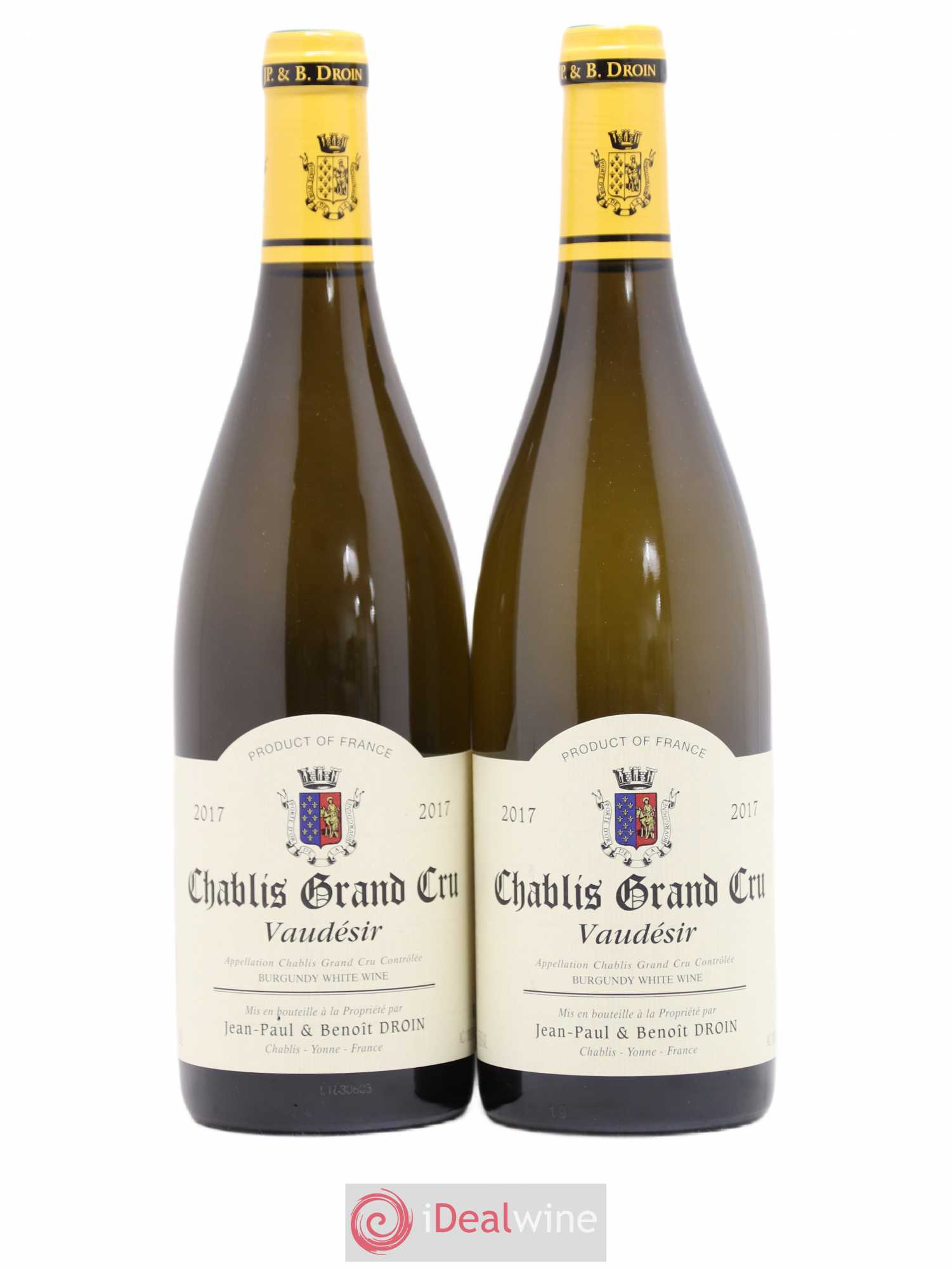 Chablis Grand Cru Vaudésir Jean-Paul & Benoît Droin (Domaine) 2017 - Posten von 2 Flaschen - 0