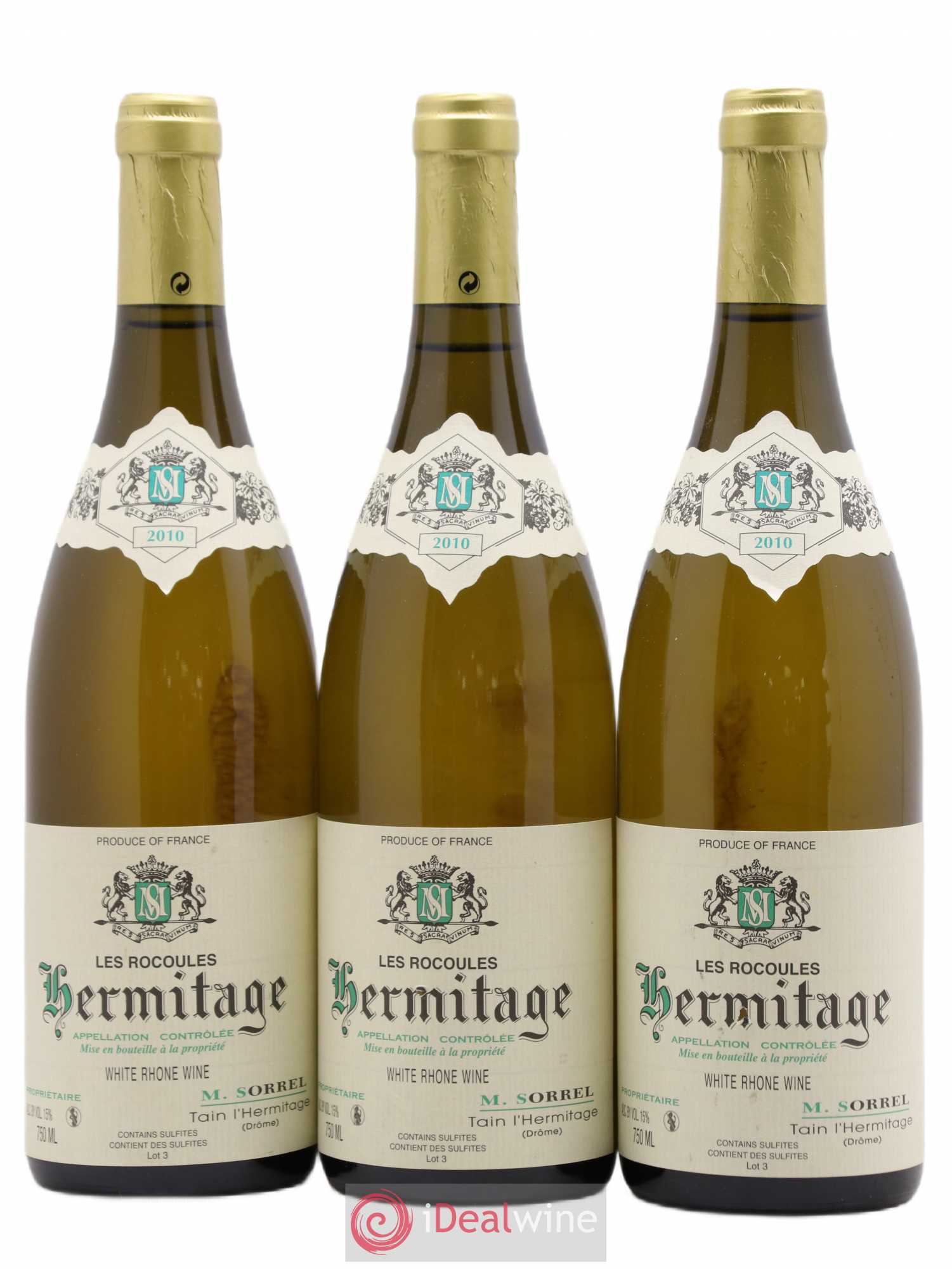 Hermitage Les Rocoules Marc Sorrel 2010 - Lot de 3 bouteilles - 0