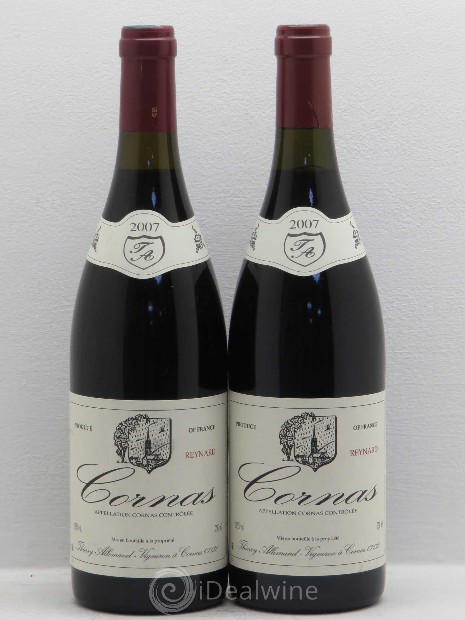 Cornas Reynard Thierry Allemand 2007 - Lot de 2 bouteilles - 0