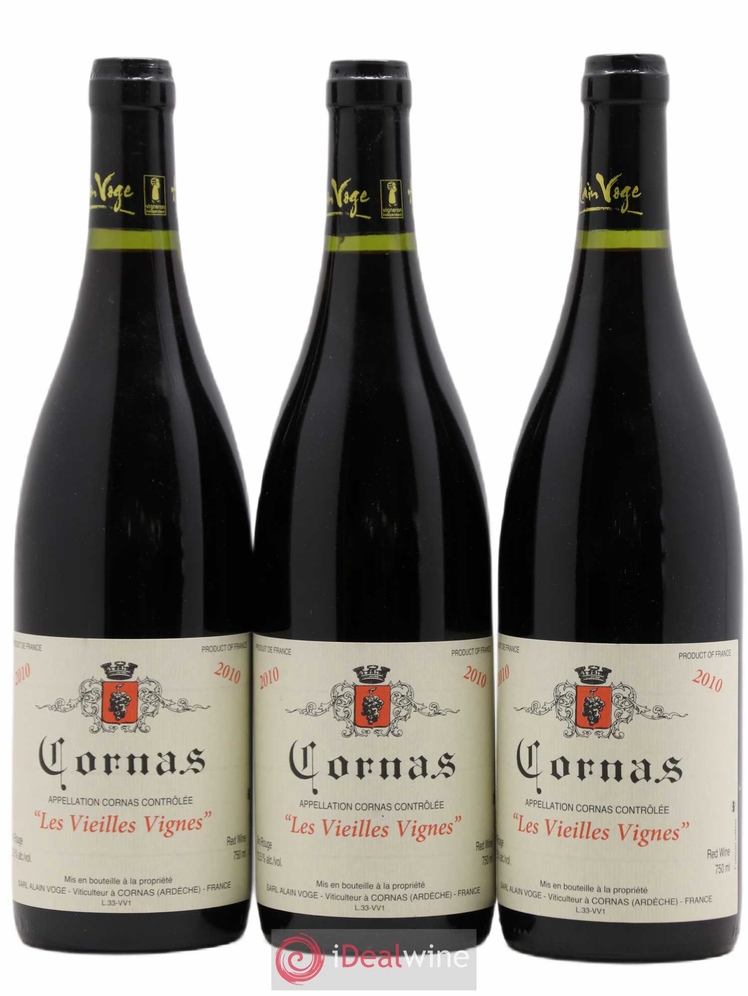 Cornas Les Vieilles Vignes Alain Voge (Domaine) 2010 - Lot de 3 bouteilles - 0